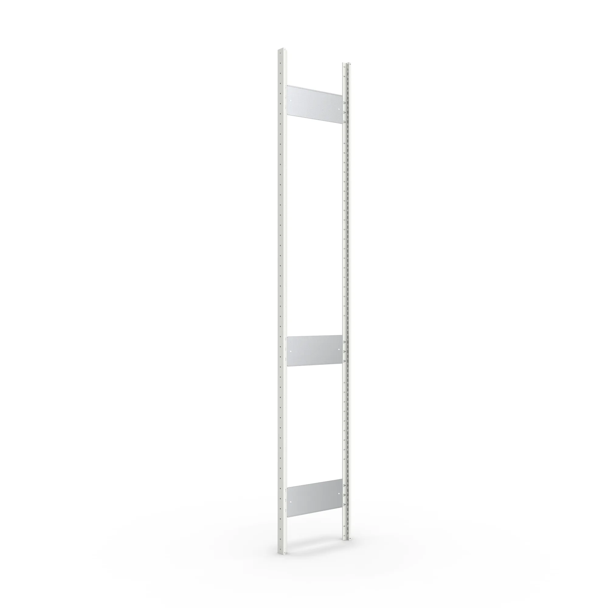 META CLIP S3, Ständerrahmen T2N, 2500 x 400 mm, RAL 7035 – Ansicht in Blickhöhe