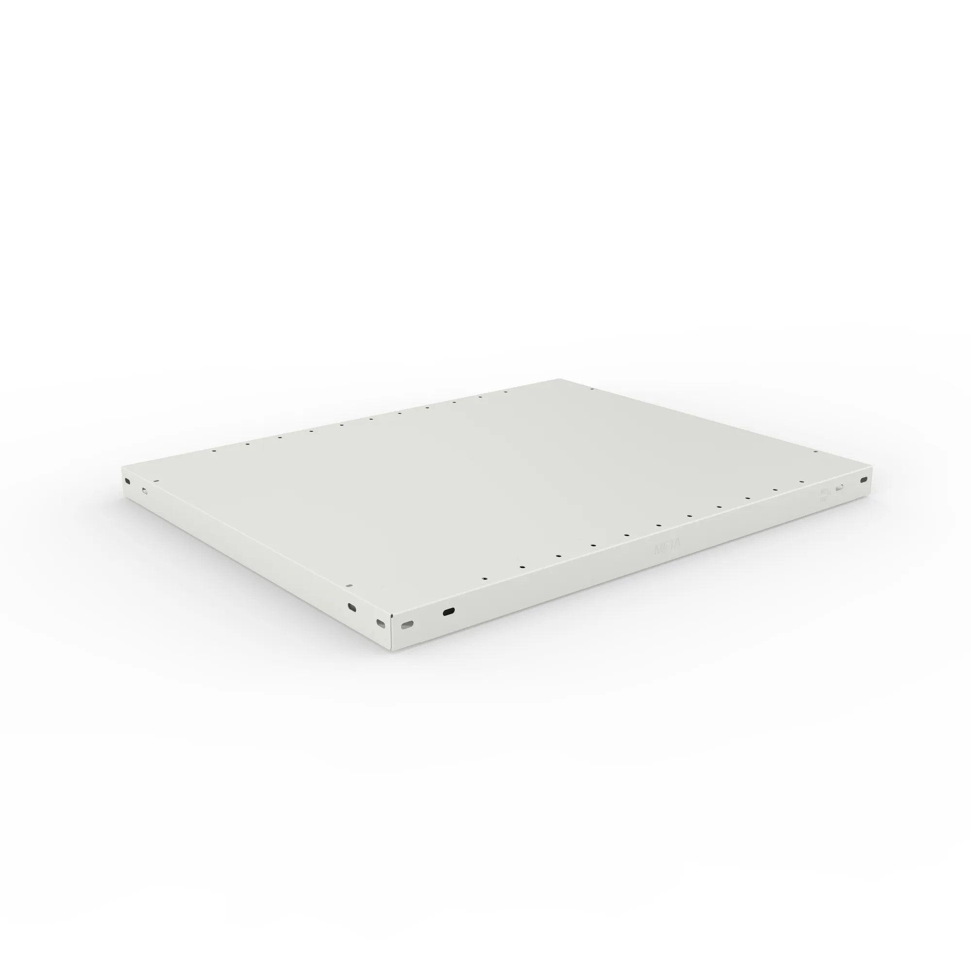 META CLIP, Fachboden MS150, 750 x 600 mm, RAL 7035 – Ansicht in Blickhöhe
