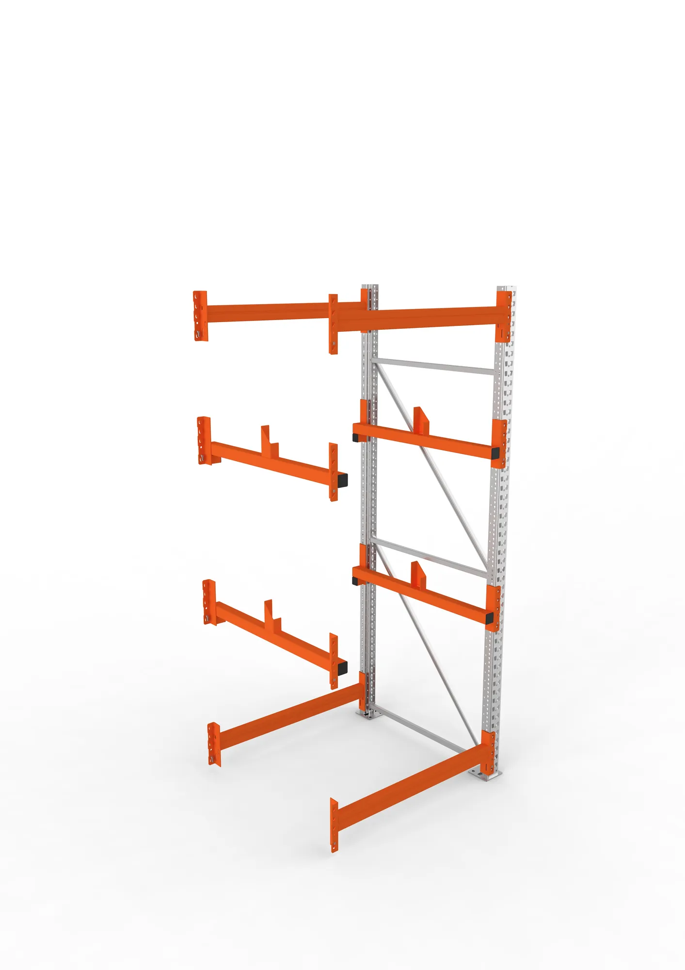 META MULTIPAL, Kabeltrommelregal, Anbauregal, 2700 x 1100 x 1100 mm, Feldlast 4000 kg, 2 Ebenen, Typ 1, verzinkt – Ansicht von oben