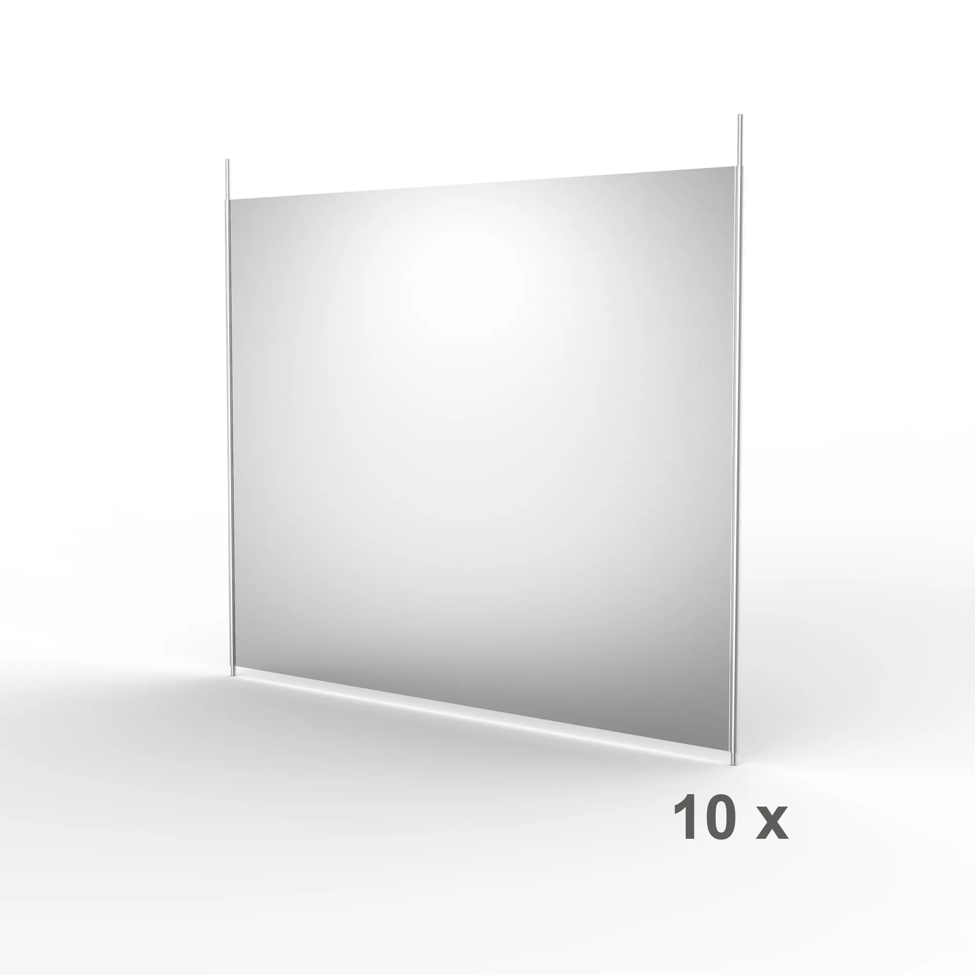 META CLIP, Fachteiler durchgehend, 500 x 600 mm, verzinkt, 10 Stück – Ansicht in Blickhöhe