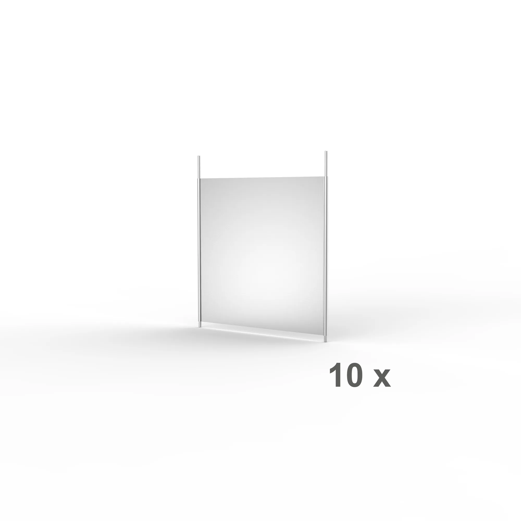 META CLIP, Fachteiler durchgehend, 300 x 300 mm, verzinkt, 10 Stück – Ansicht in Blickhöhe