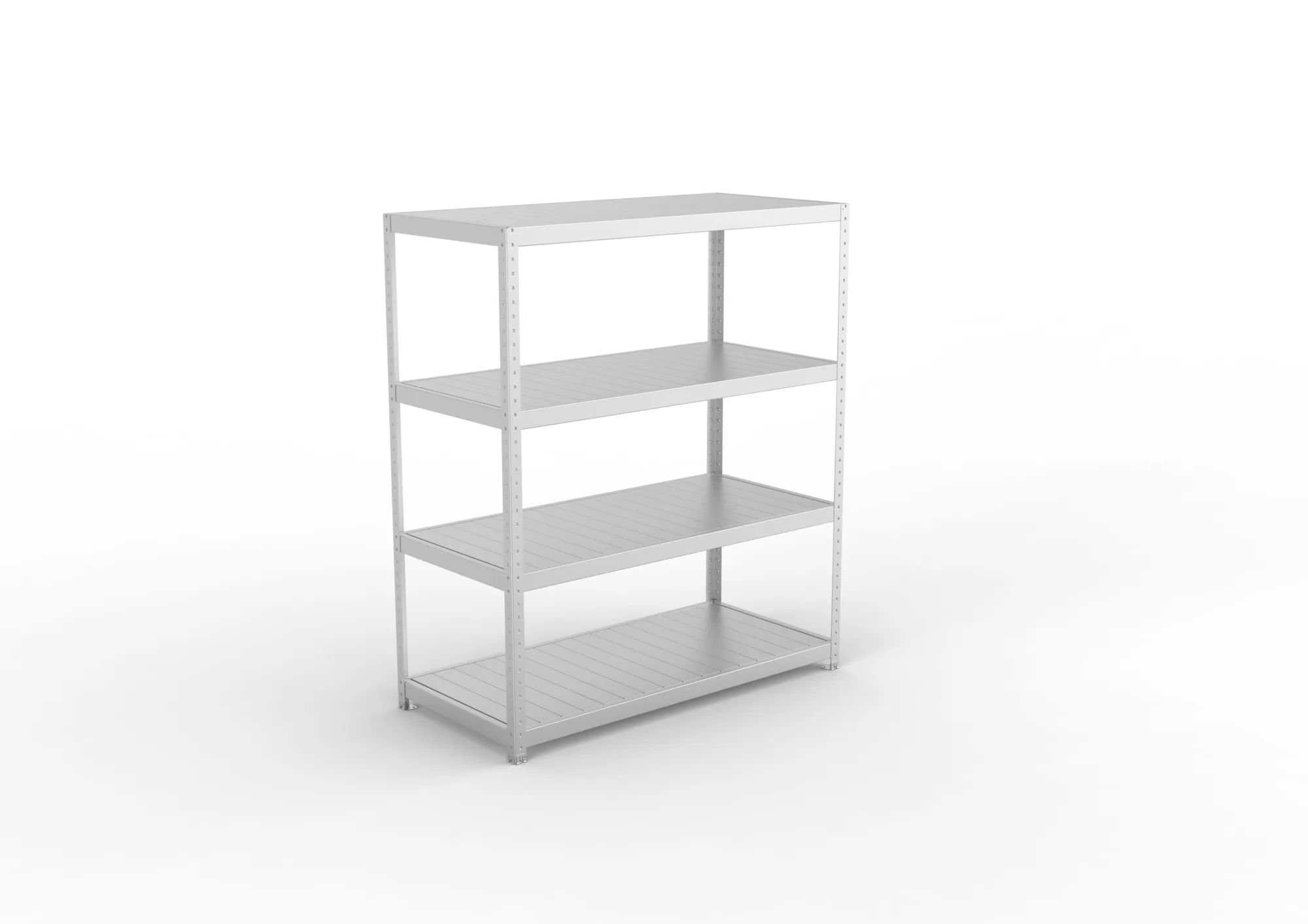 META SPEED-RACK, Weitspannregal, 1970 x 1700 x 800 mm, Fachlast 500 kg, Stahlpaneelböden, 4 Ebenen – Ansicht von oben