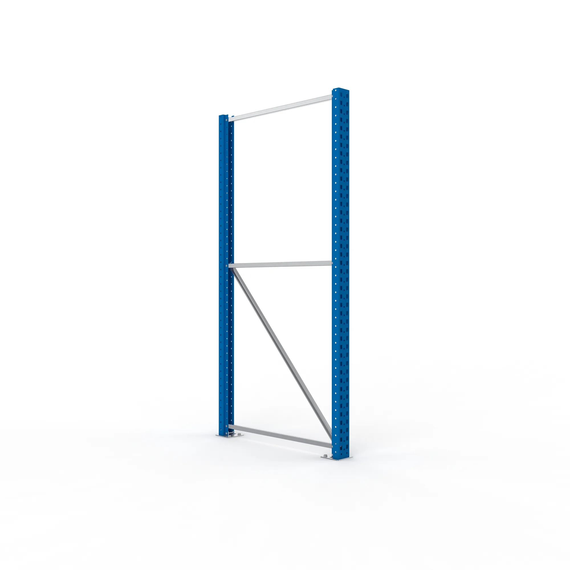 META MULTIPAL, Ständerrahmen, 2200 x 1100 mm, 100/20, RAL 5010 – Ansicht in Blickhöhe
