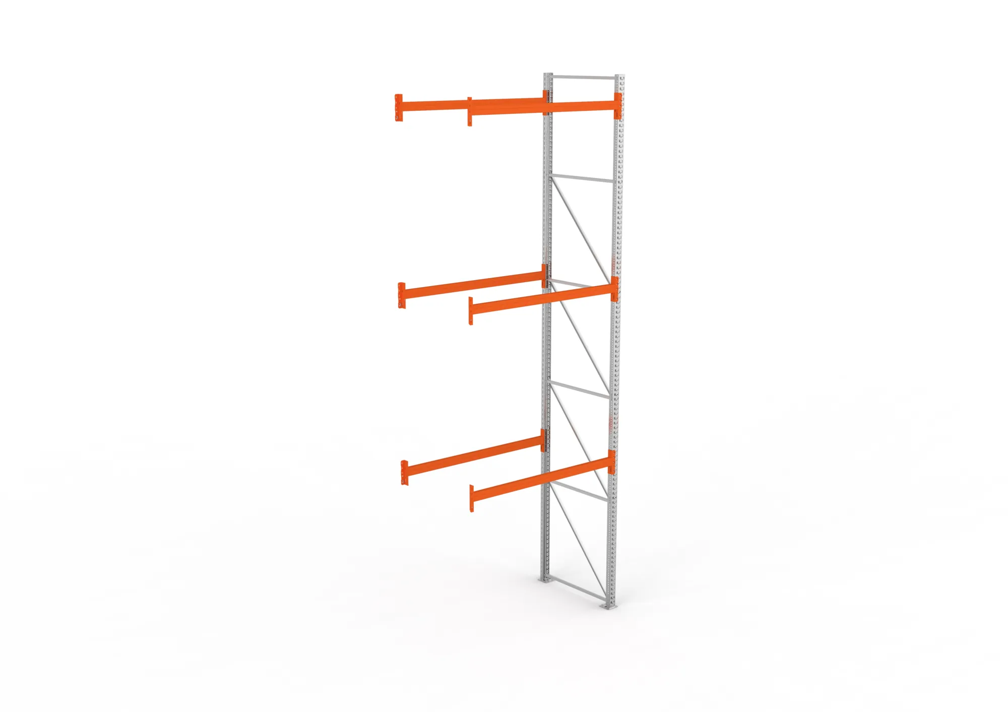 META MULTIPAL, Palettenregal, Anbauregal, 5500 x 1825 x 1100 mm, Fachlast 1080 kg, 4 Ebenen, 8 Paletten, verzinkt – Ansicht von oben