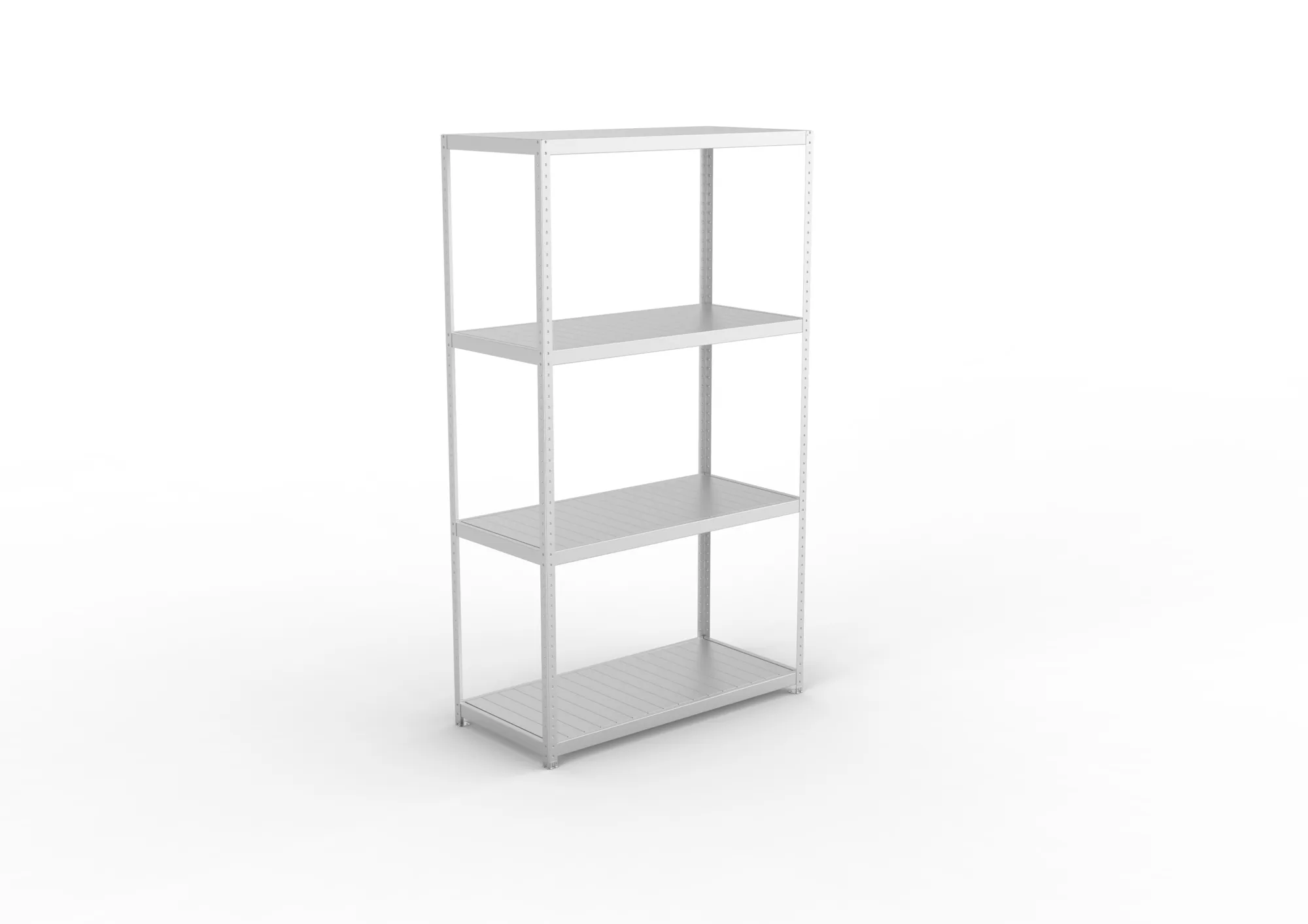 META SPEED-RACK, Weitspannregal, 2970 x 1700 x 800 mm, Fachlast 500 kg, Stahlpaneelböden, 4 Ebenen – Ansicht von oben