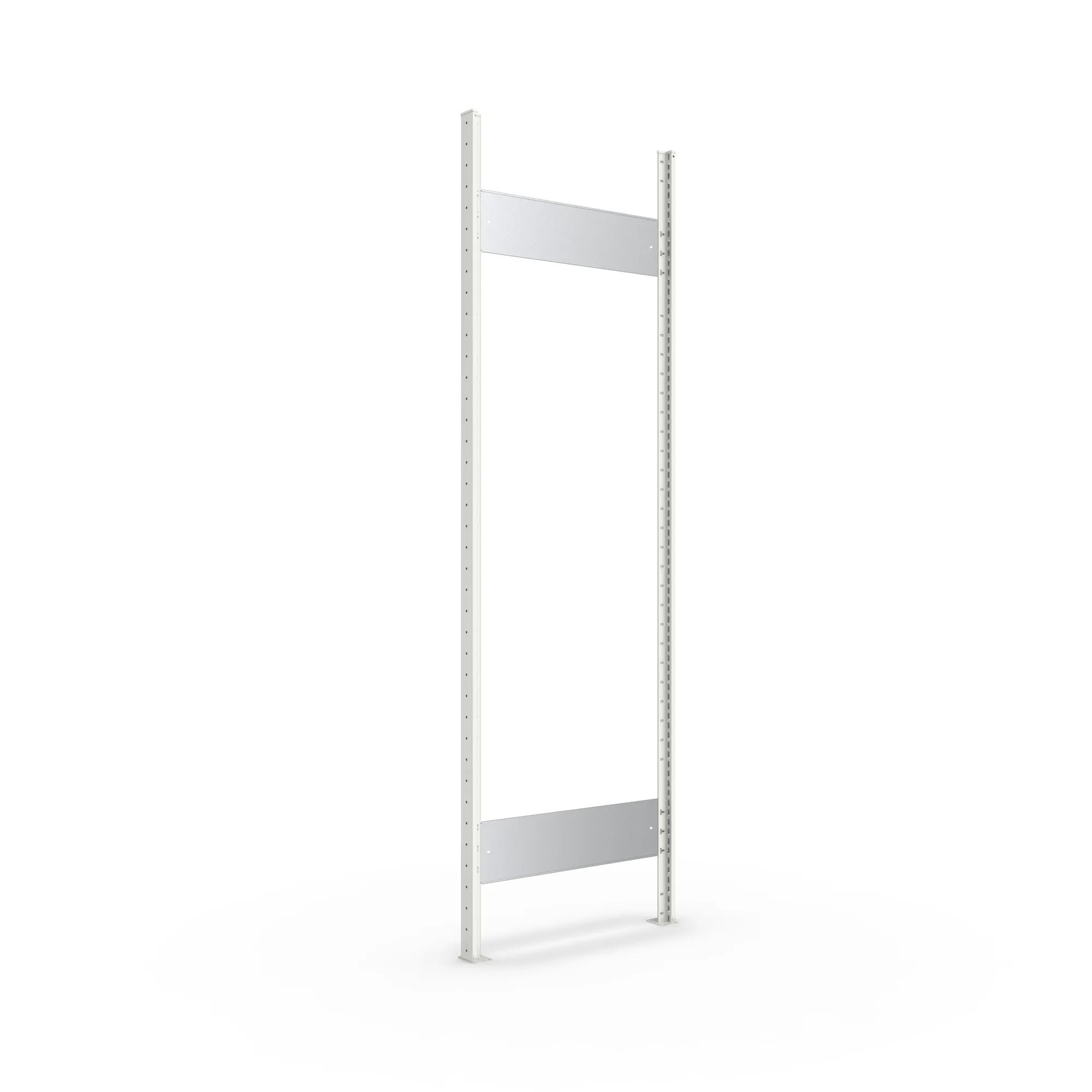 META CLIP S3, Ständerrahmen T1N, 2000 x 600 mm, RAL 7035 – Ansicht in Blickhöhe