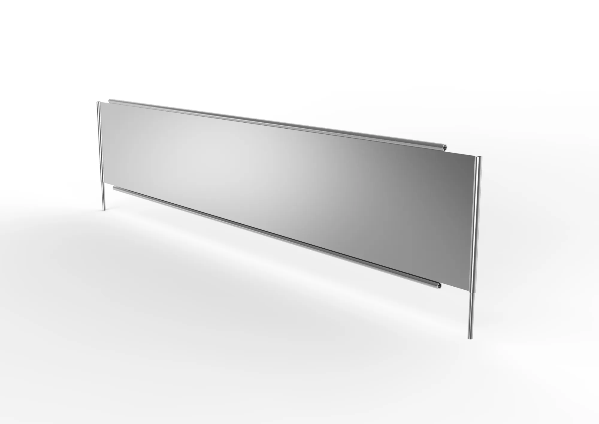 META CLIP, Fachteiler freistehend, 140 x 800 mm, verzinkt, 10 Stück – Ansicht in Blickhöhe