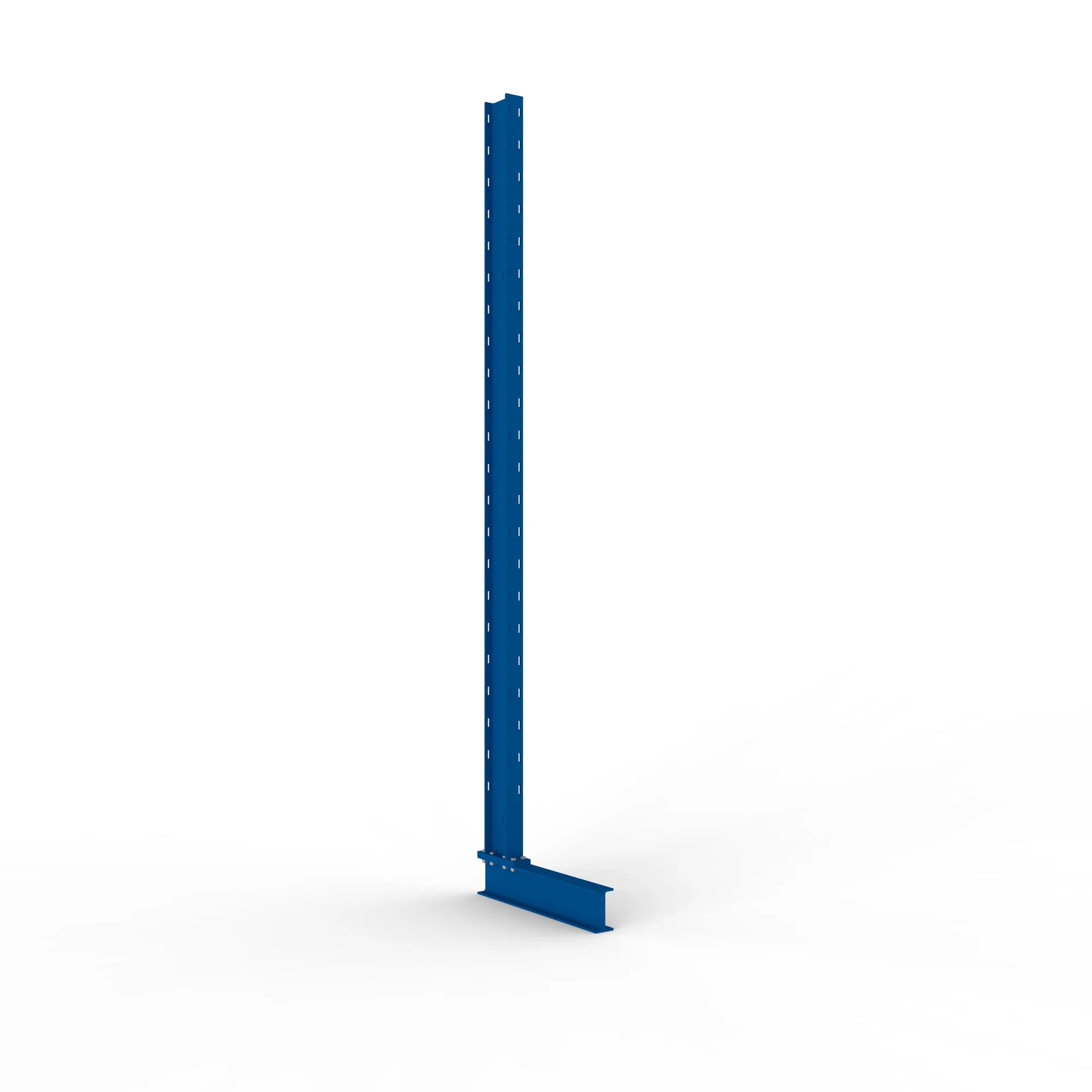 META MULTISTRONG L, Ständer, einseitig, 2500 x 400 mm, RAL 5010 – Ansicht in Blickhöhe