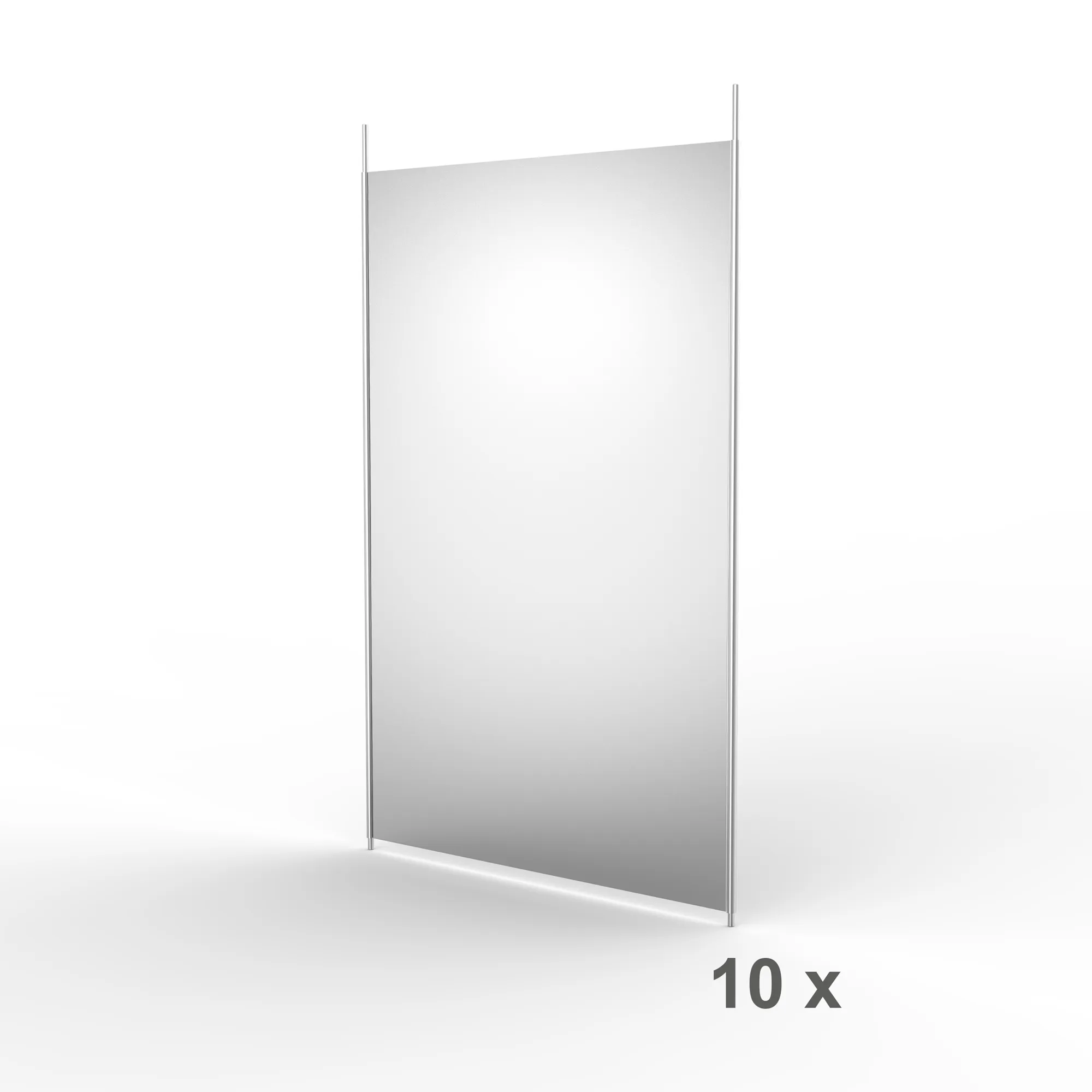 META CLIP, Fachteiler durchgehend, 600 x 400 mm, verzinkt, 10 Stück – Ansicht in Blickhöhe