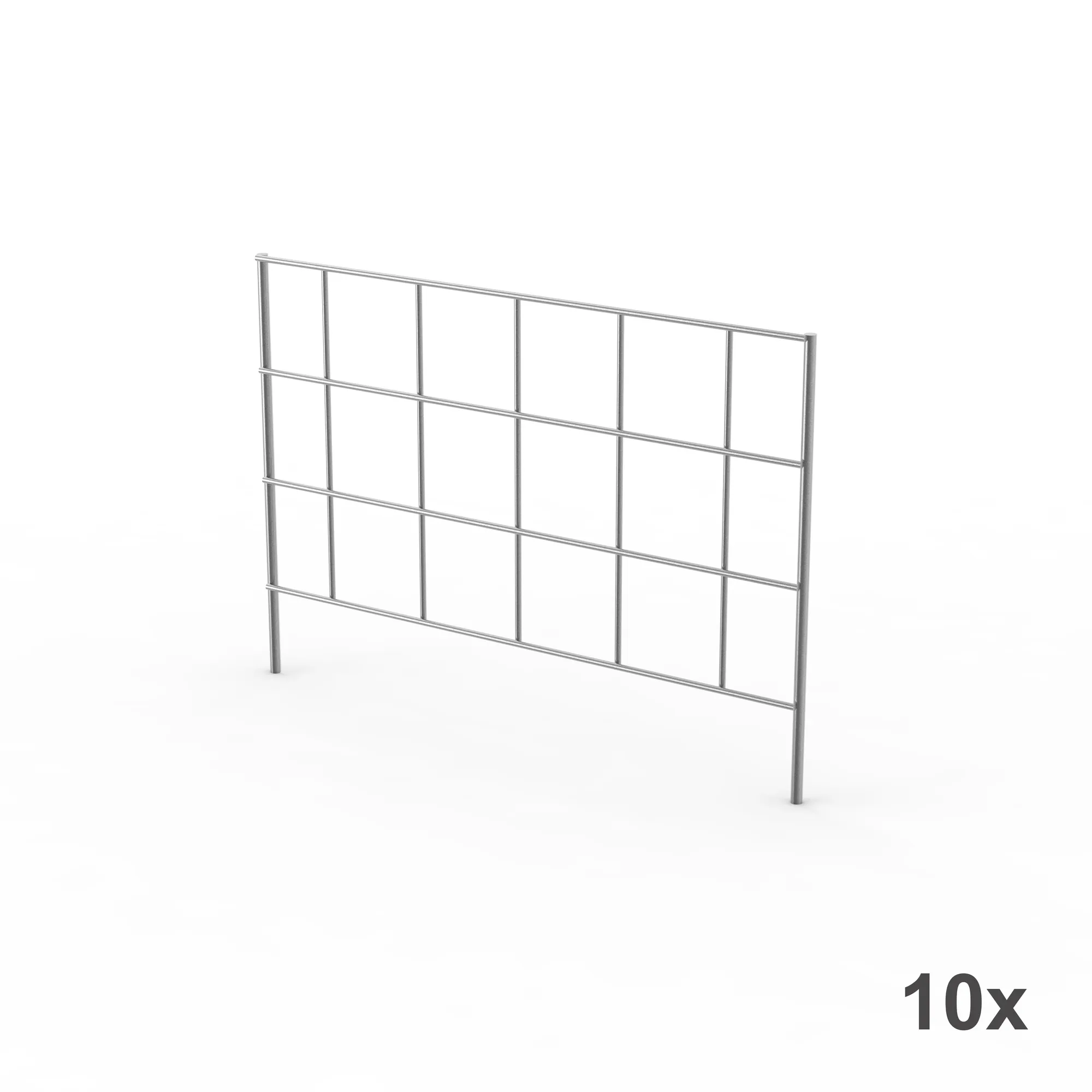 META CLIP, Gitterfachteiler freistehend, 150 x 300 mm, verzinkt, 10 Stück – Ansicht in Blickhöhe