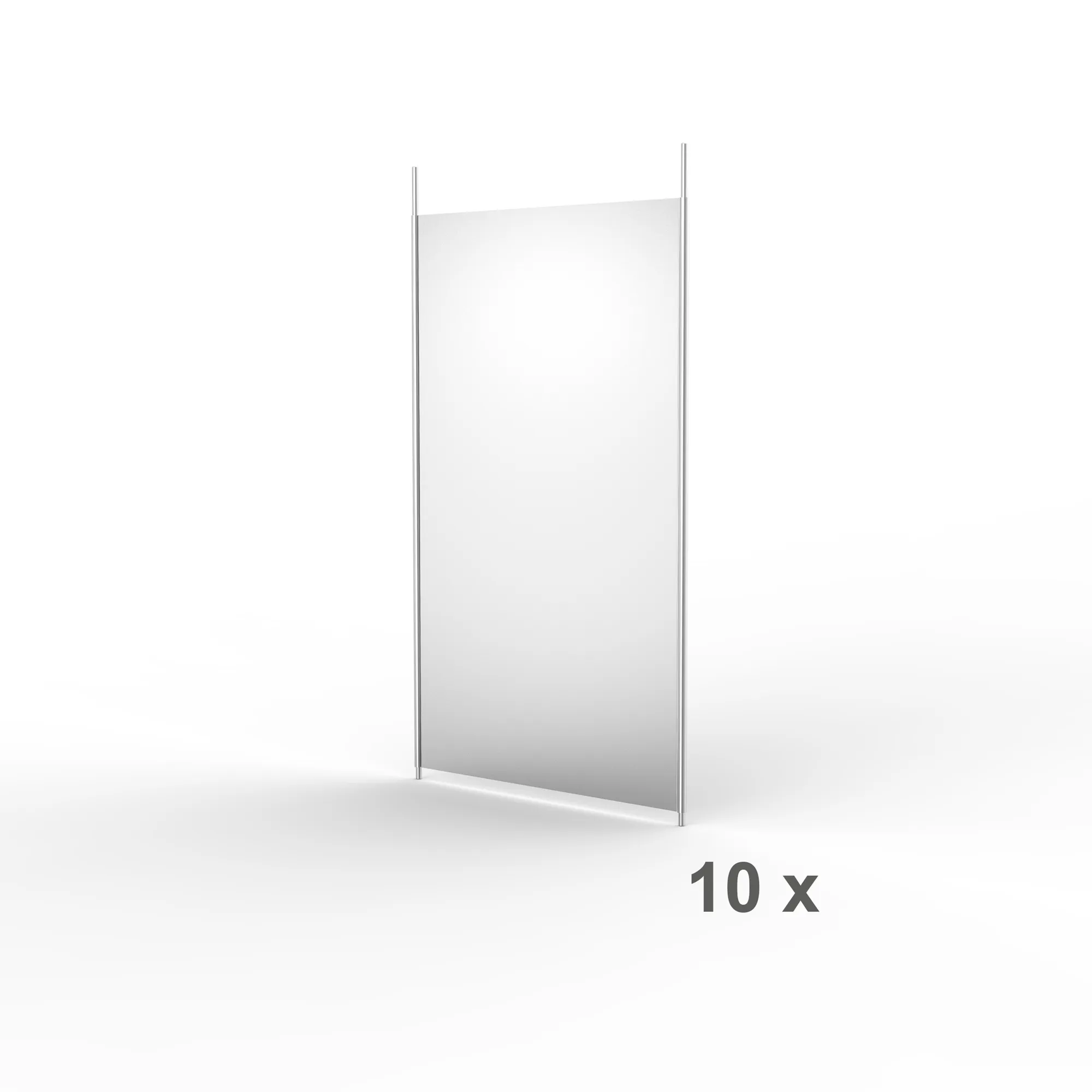 META CLIP, Fachteiler durchgehend, 500 x 300 mm, verzinkt, 10 Stück – Ansicht in Blickhöhe