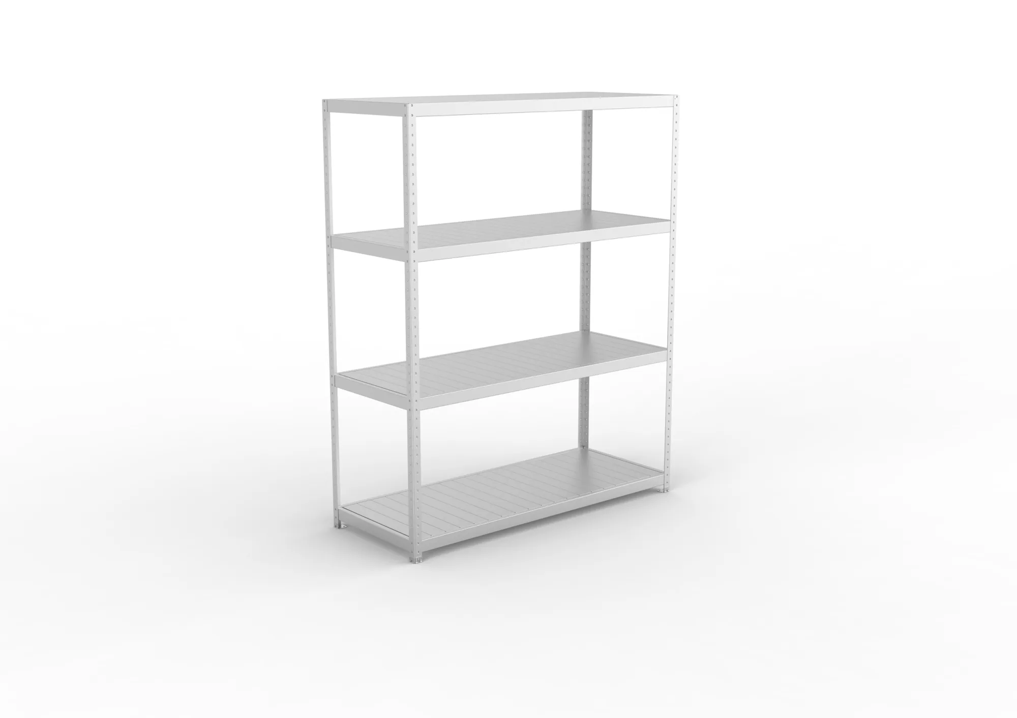 META SPEED-RACK, Weitspannregal, 2470 x 2000 x 800 mm, Fachlast 500 kg, Stahlpaneelböden, 4 Ebenen – Ansicht von oben