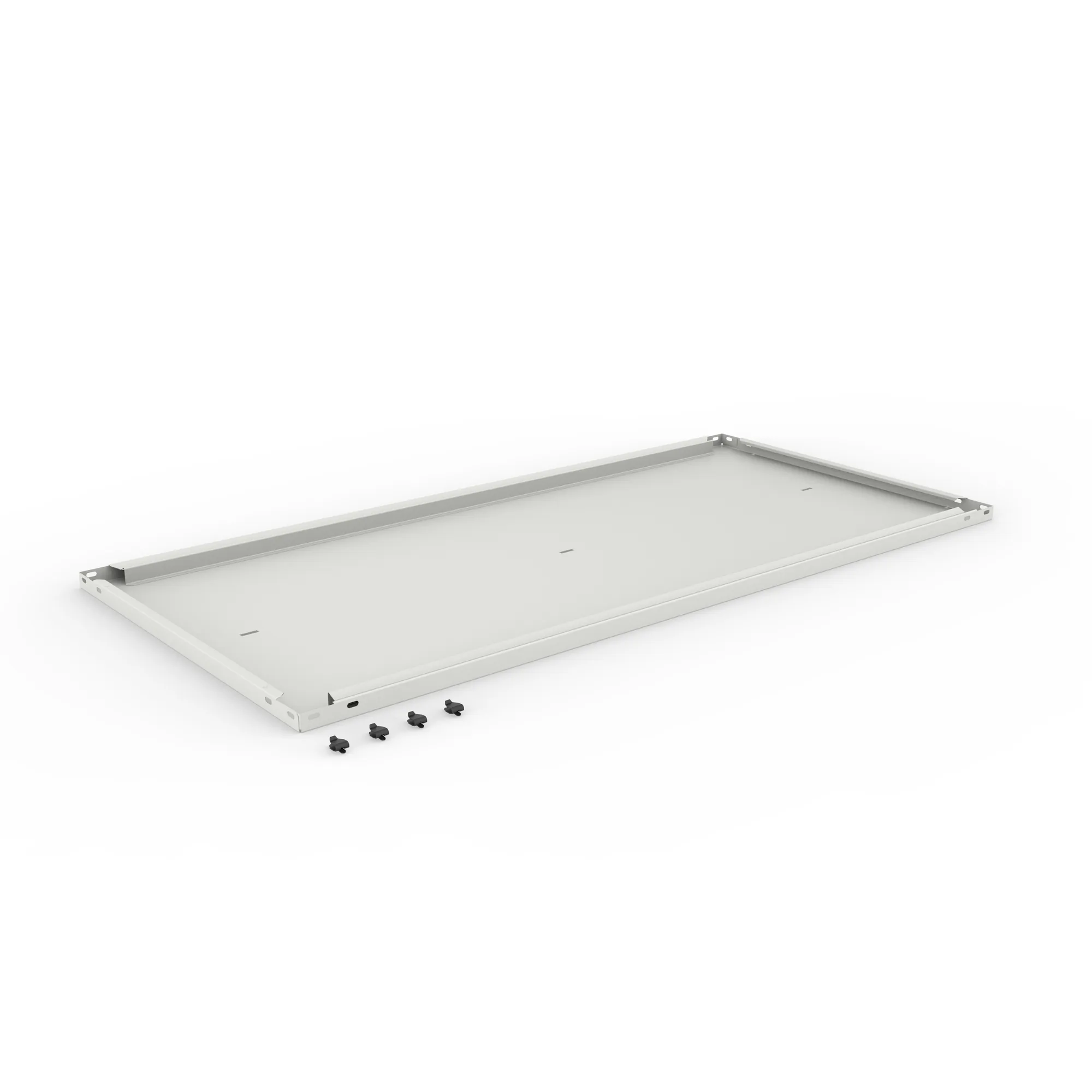 META CLIP COMPACT, Abdeckboden, 1250 x 600 mm, RAL 7035, mit Fachbodenträgern
