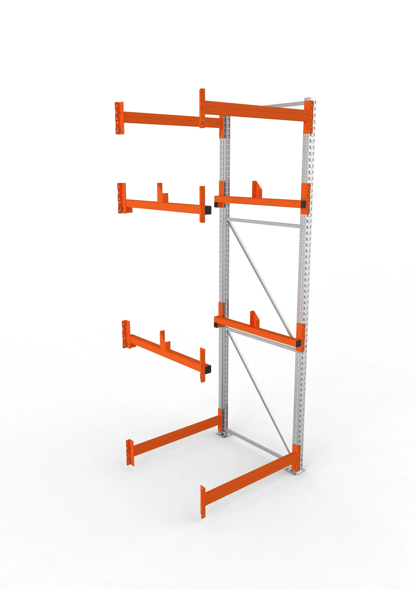 META MULTIPAL, Kabeltrommelregal, Anbauregal, 3300 x 1100 x 1100 mm, Feldlast 4000 kg, 2 Ebenen, Typ 1, verzinkt – Ansicht von oben