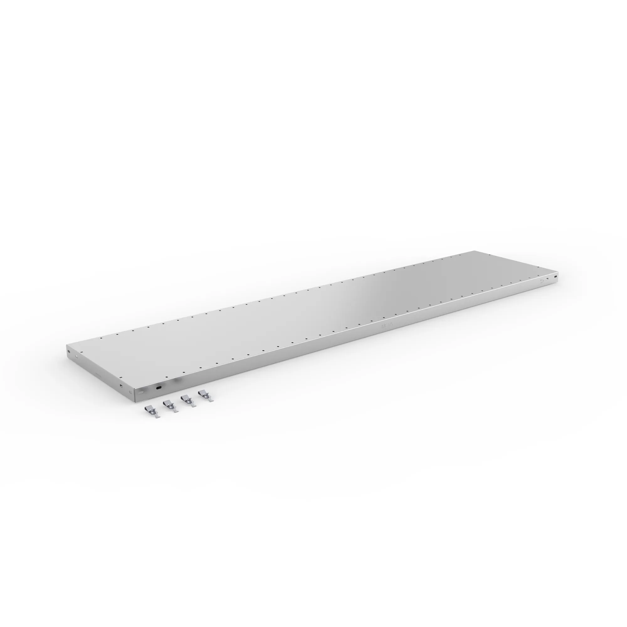 META CLIP, Zusatz-Fachboden, 1700 x 400 mm, 200 kg, verzinkt – Ansicht in Blickhöhe