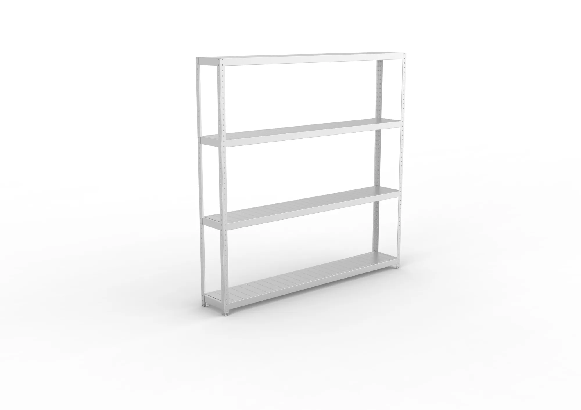 META SPEED-RACK, Weitspannregal, 2470 x 2500 x 400 mm, Fachlast 400 kg, Stahlpaneelböden, 4 Ebenen – Ansicht von oben