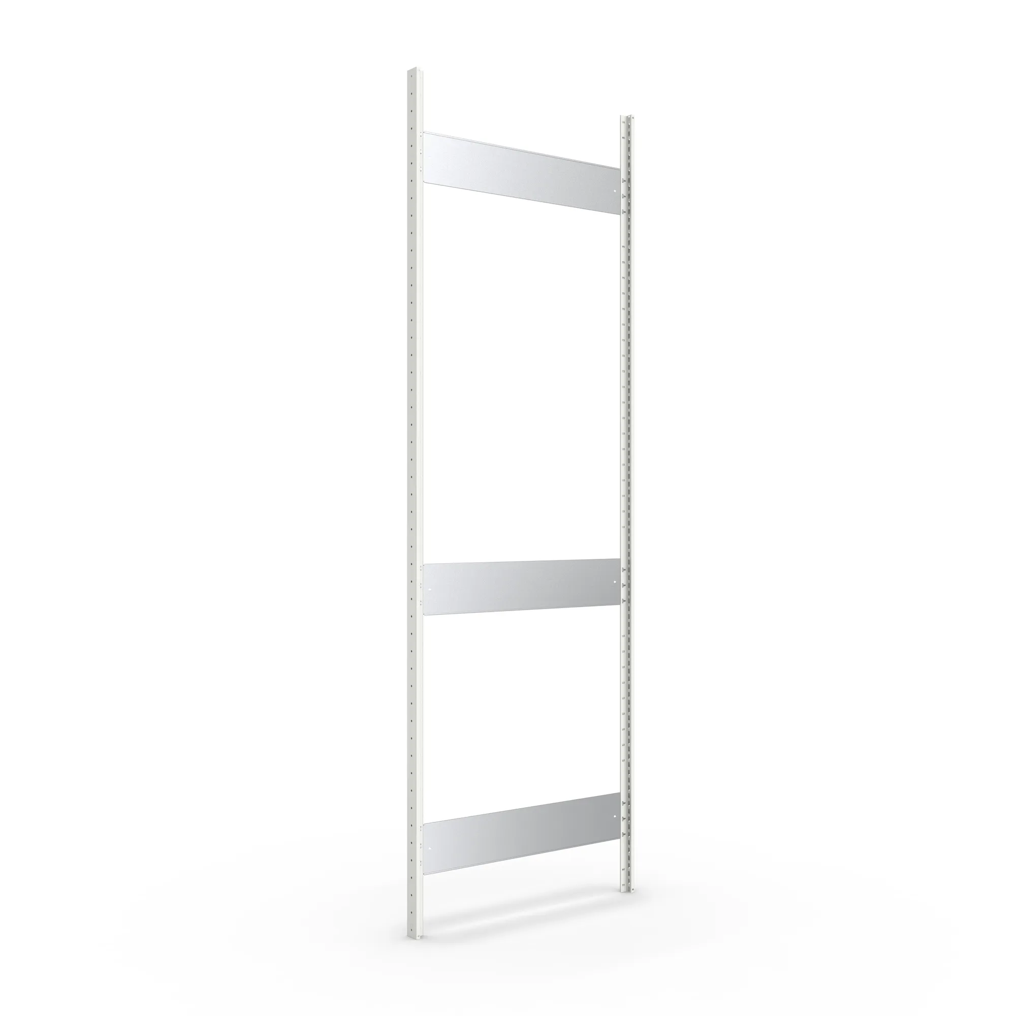 META CLIP S3, Ständerrahmen T2N, 2500 x 800 mm, RAL 7035 – Ansicht in Blickhöhe