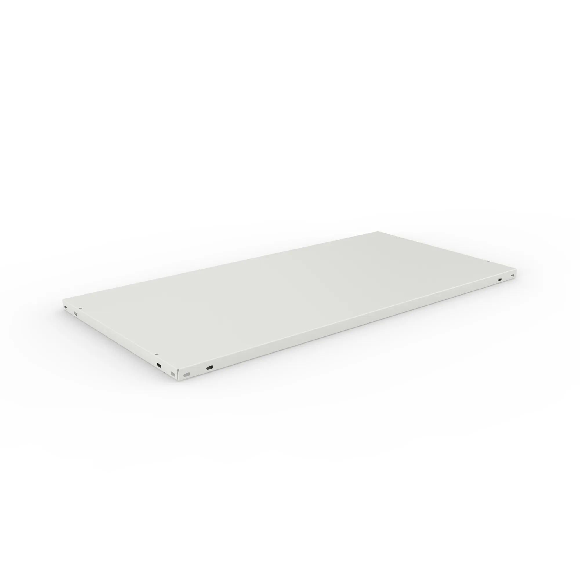 META CLIP, Fachboden L80, 1000 x 500 mm, RAL 7035 – Ansicht in Blickhöhe