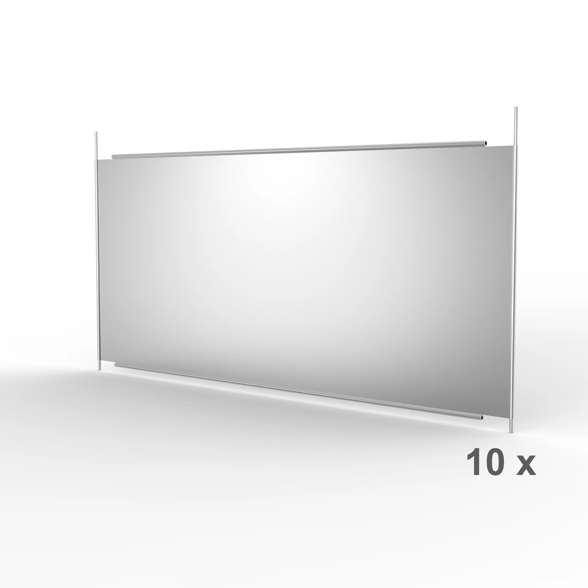 META CLIP, Fachteiler durchgehend, 400 x 800 mm, verzinkt, 10 Stück – Ansicht in Blickhöhe