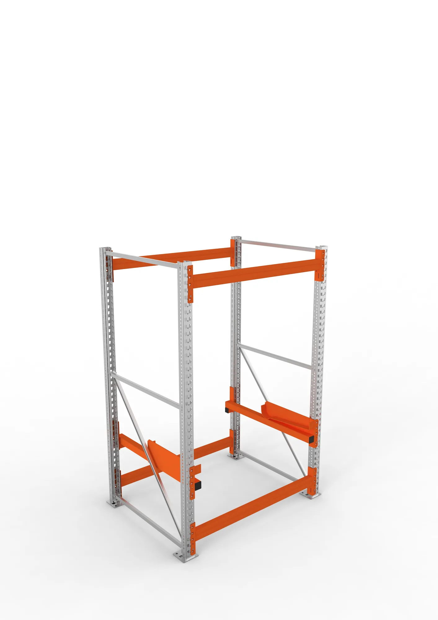 META MULTIPAL, Kabeltrommelregal, Grundregal, 2200 x 1300 x 1100 mm, Feldlast 4000 kg, 2 Ebenen, Typ 2, verzinkt – Ansicht von oben