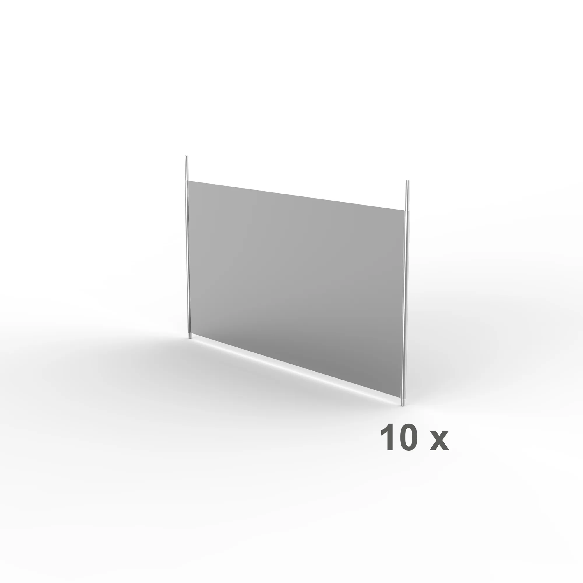 META CLIP, Fachteiler durchgehend, 300 x 500 mm, verzinkt, 10 Stück – Ansicht in Blickhöhe