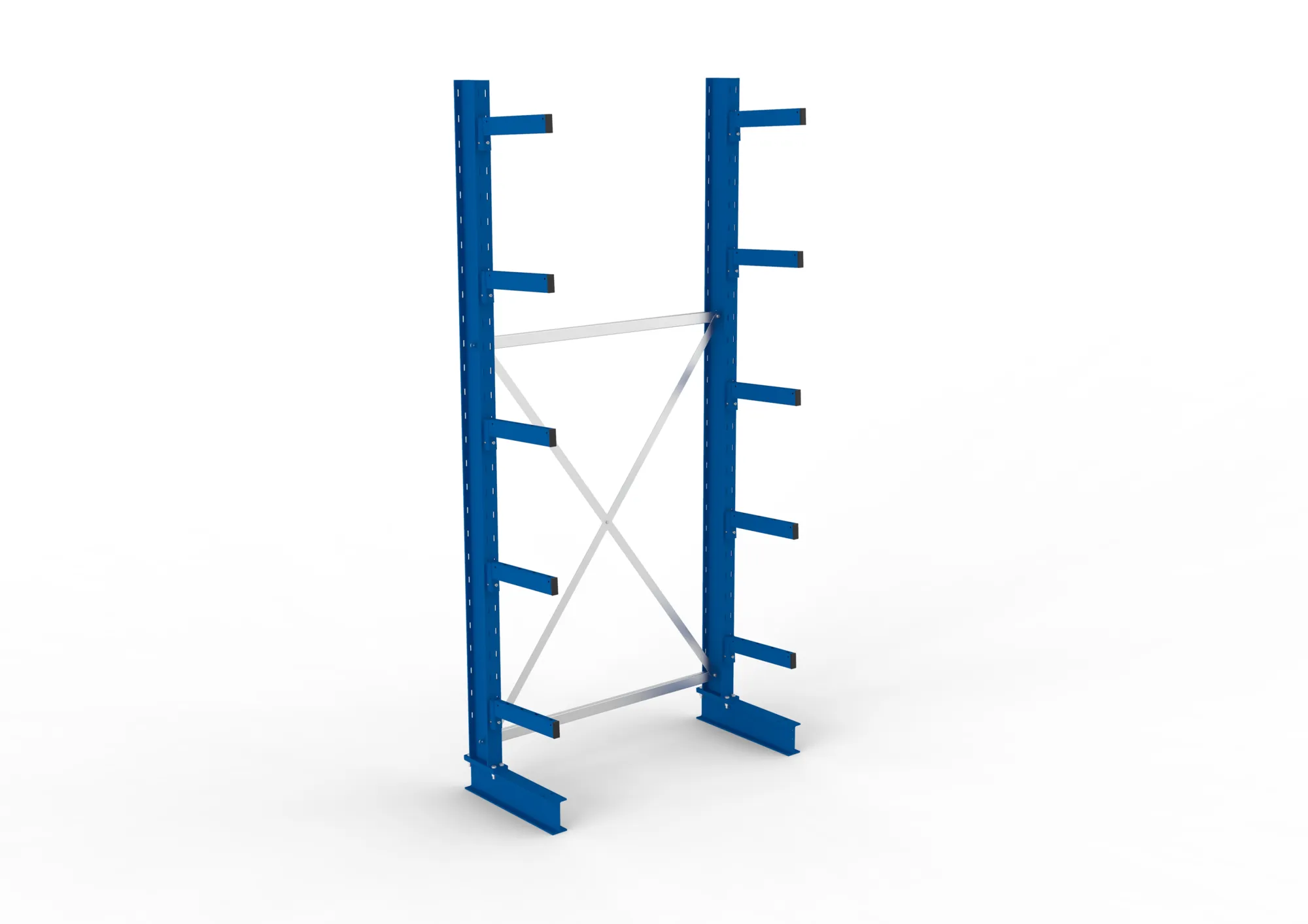 META MULTISTRONG M, Kragarmregal, Grundregal, 3000 x 1300 x 400 mm, Armlast 535 kg, einseitig, 5+1 Ebenen – Ansicht von oben