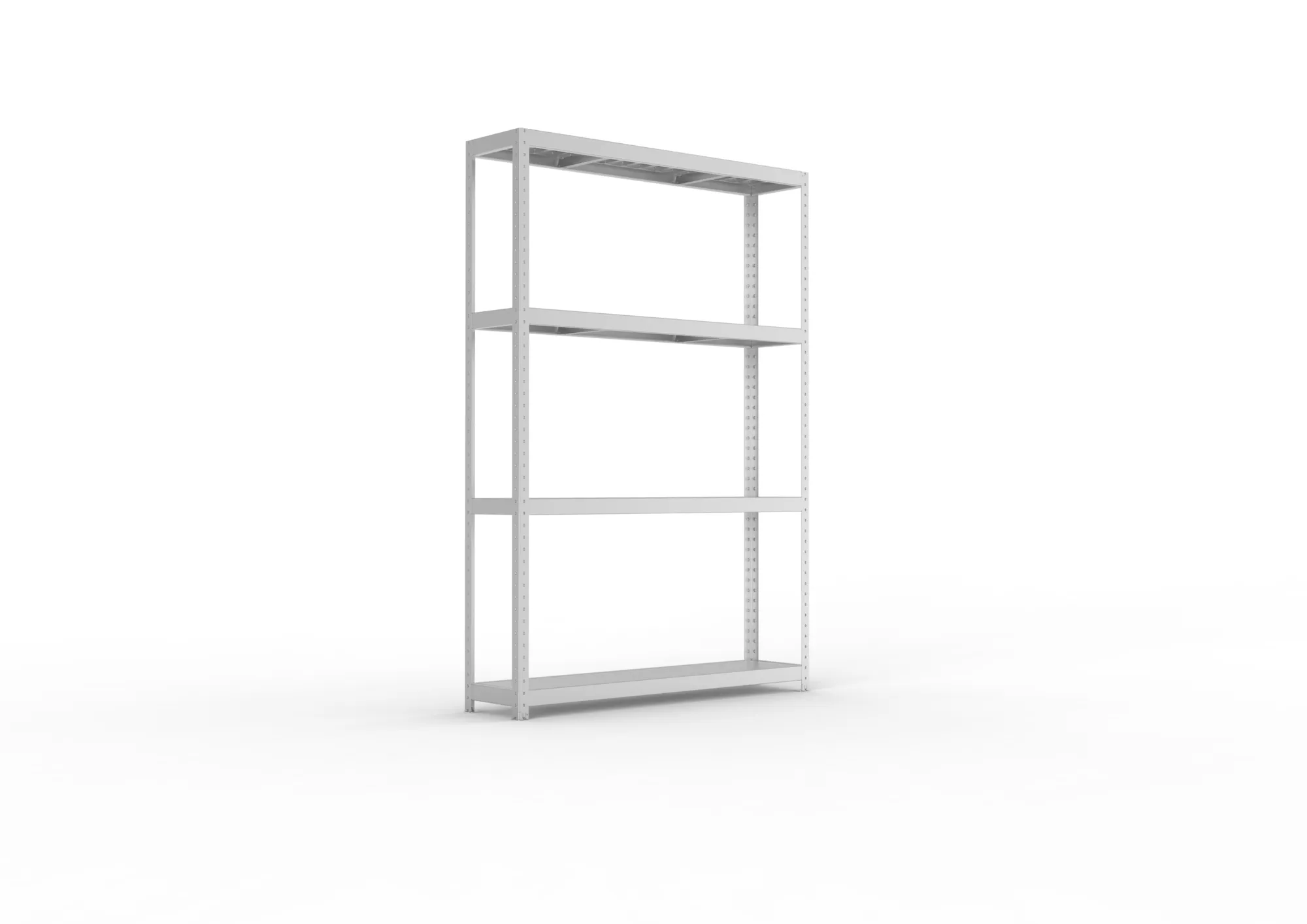 META SPEED-RACK, Weitspannregal, 2470 x 1700 x 600 mm, Fachlast 500 kg, Stahlpaneelböden, 4 Ebenen – Ansicht in Blickhöhe