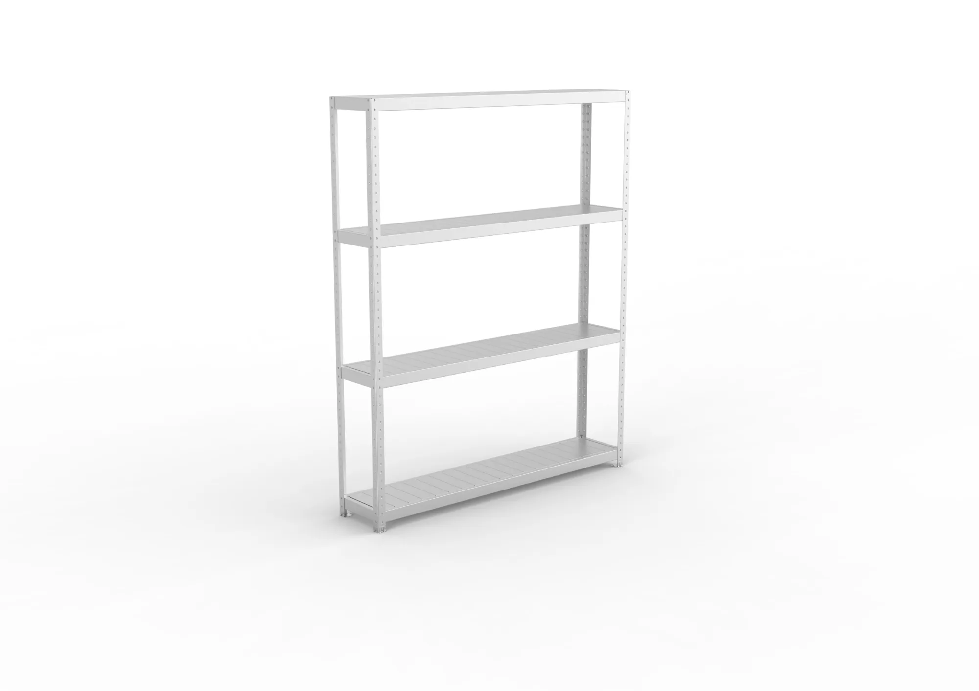 META SPEED-RACK, Weitspannregal, 2470 x 2000 x 400 mm, Fachlast 500 kg, Stahlpaneelböden, 4 Ebenen – Ansicht von oben