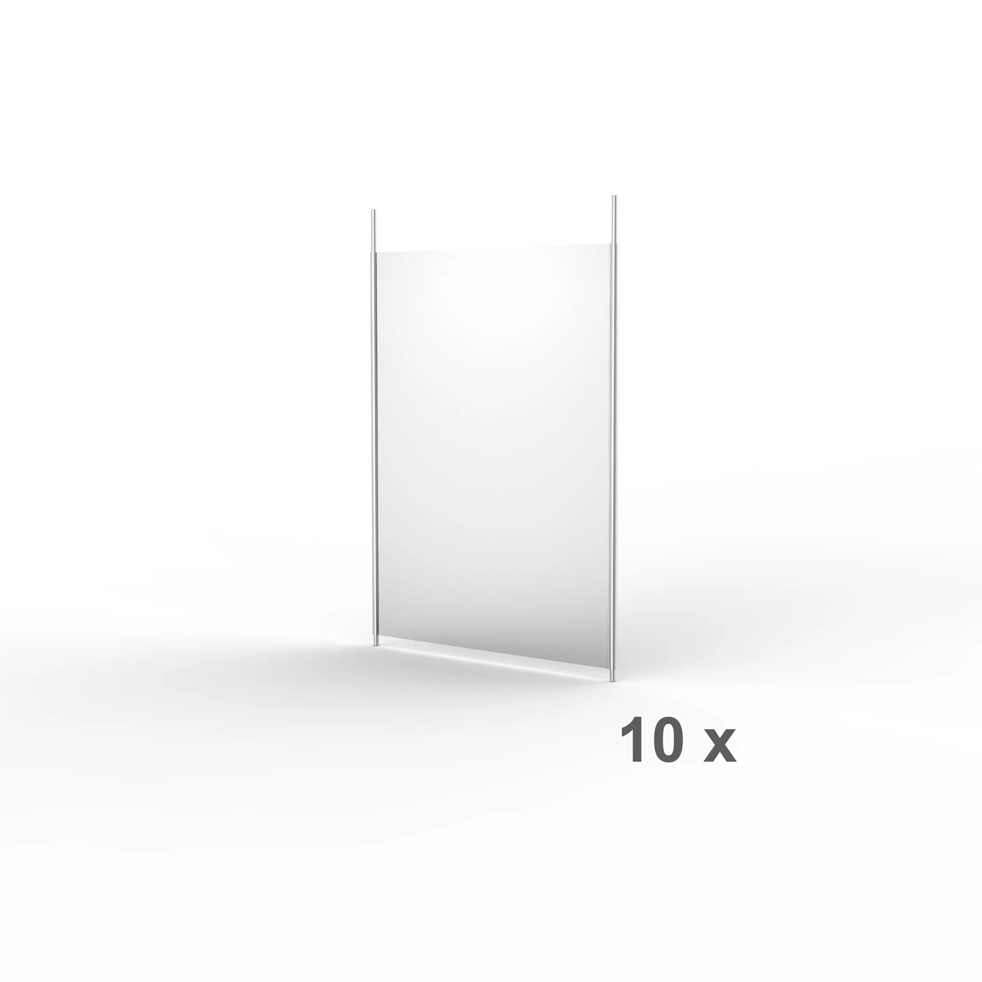 META CLIP, Fachteiler durchgehend, 400 x 300 mm, verzinkt, 10 Stück – Ansicht in Blickhöhe