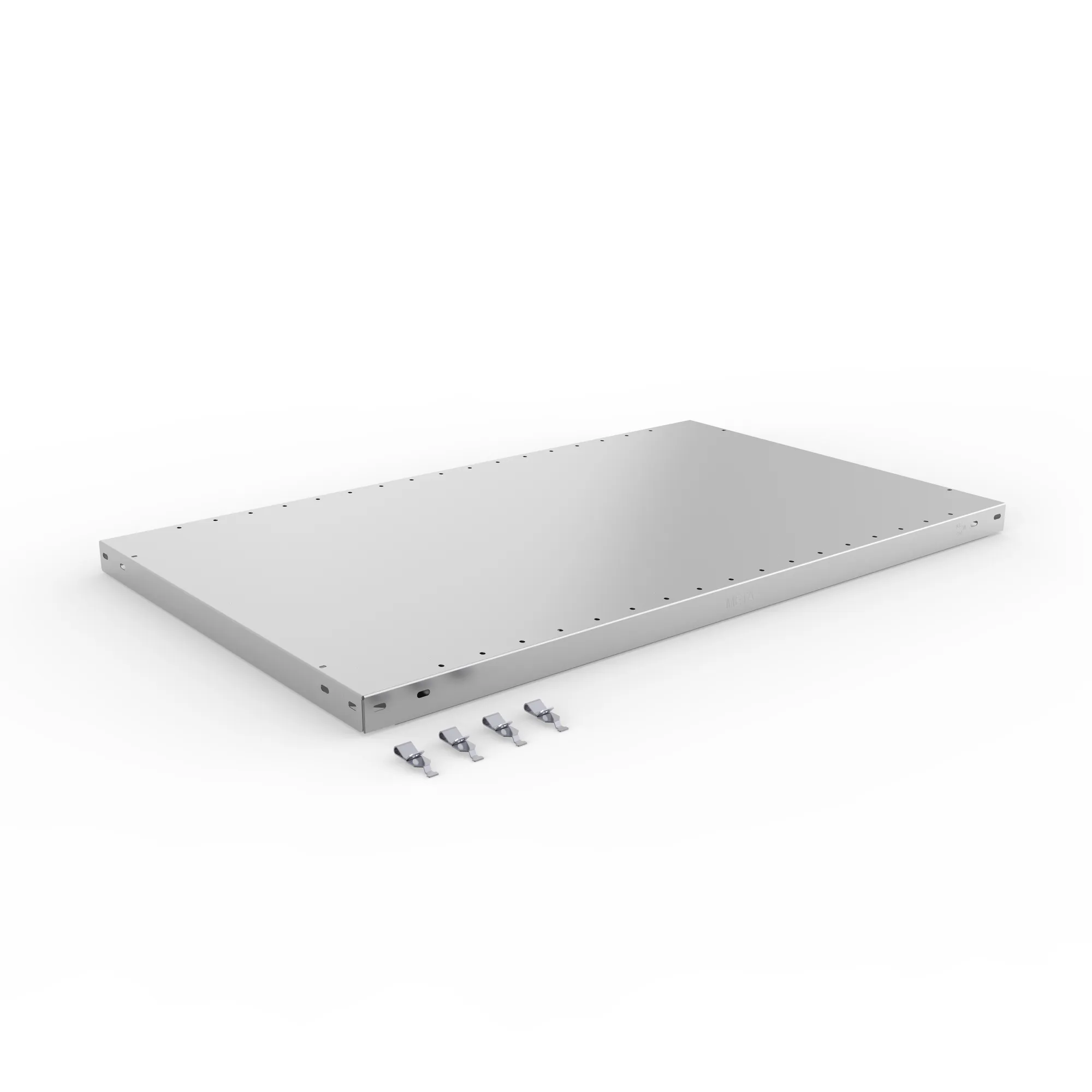 META CLIP, Zusatz-Fachboden, 1000 x 600 mm, 230 kg, verzinkt – Ansicht in Blickhöhe