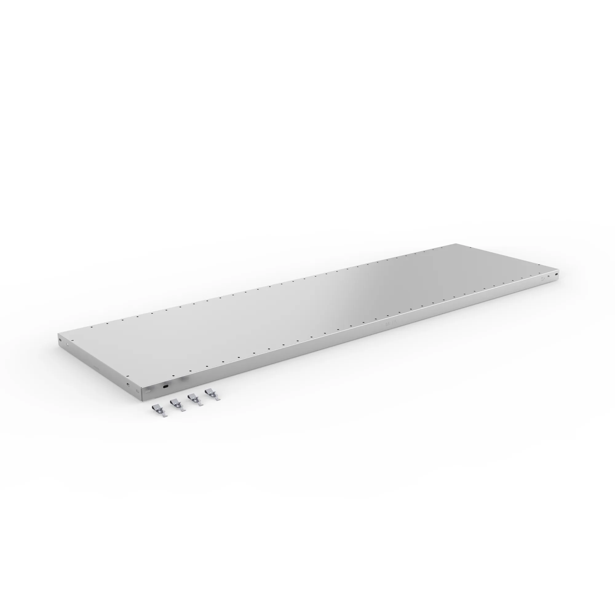 META CLIP, Zusatz-Fachboden, 1700 x 500 mm, 200 kg, verzinkt – Ansicht in Blickhöhe