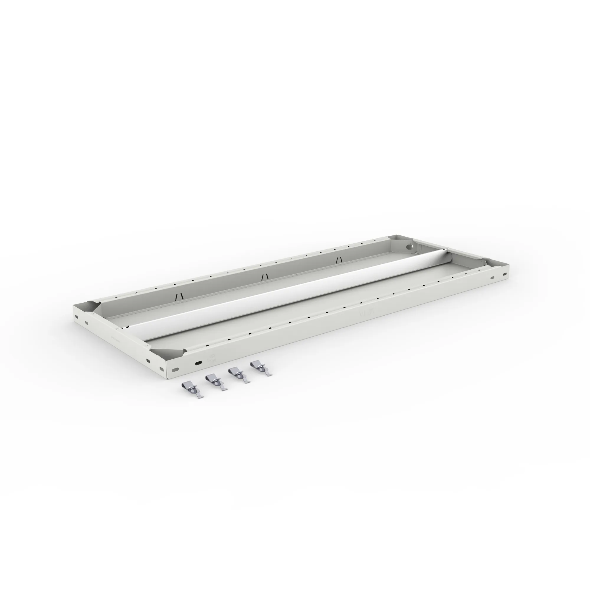 META CLIP, Zusatz-Fachboden, 1000 x 400 mm, 330 kg, RAL 7035