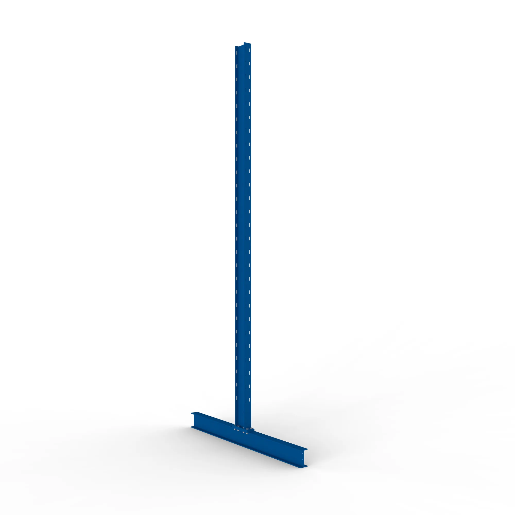 META MULTISTRONG L, Ständer, doppelseitig, 3000 x 600 mm, RAL 5010 – Ansicht in Blickhöhe