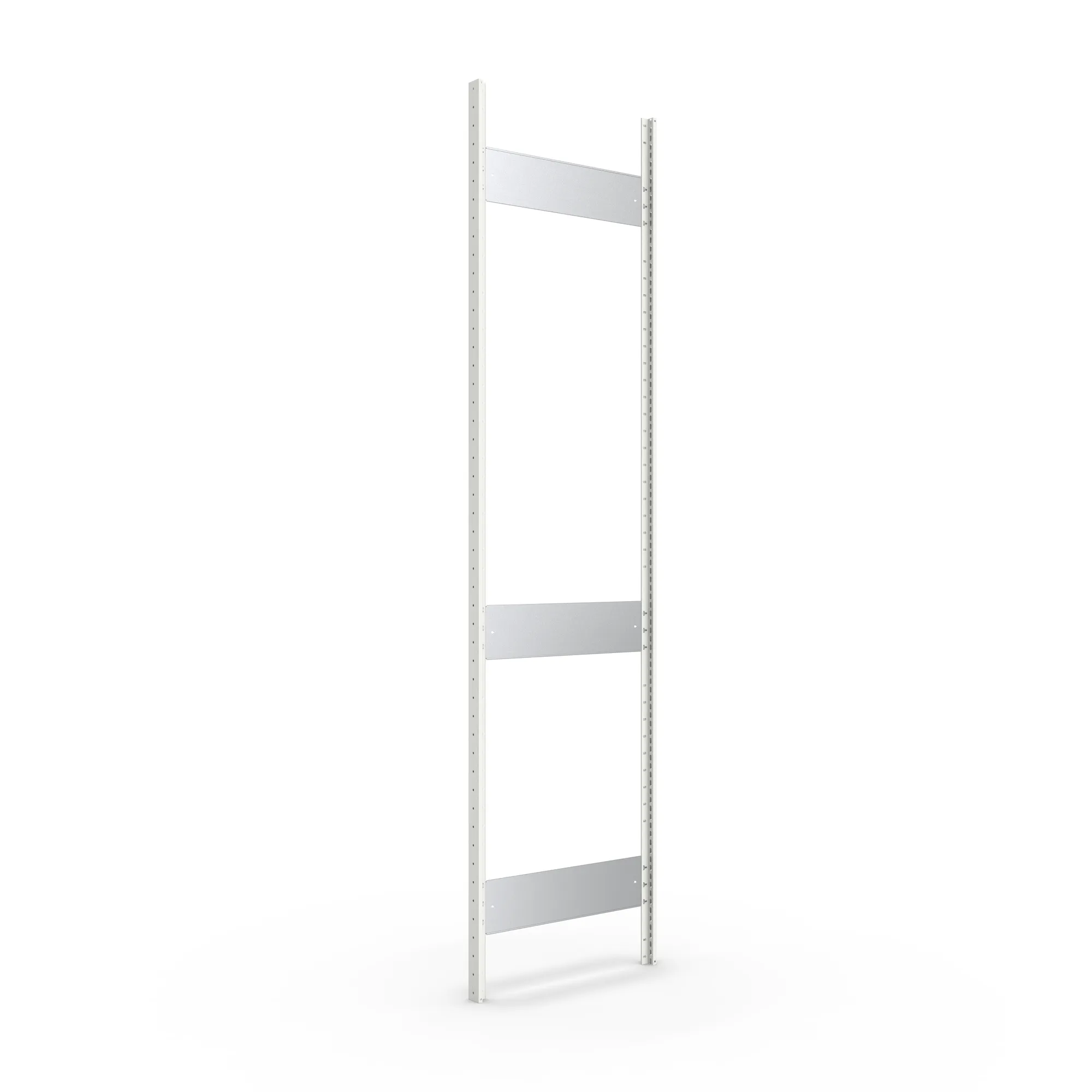 META CLIP S3, Ständerrahmen T2N, 2500 x 600 mm, RAL 7035 – Ansicht in Blickhöhe