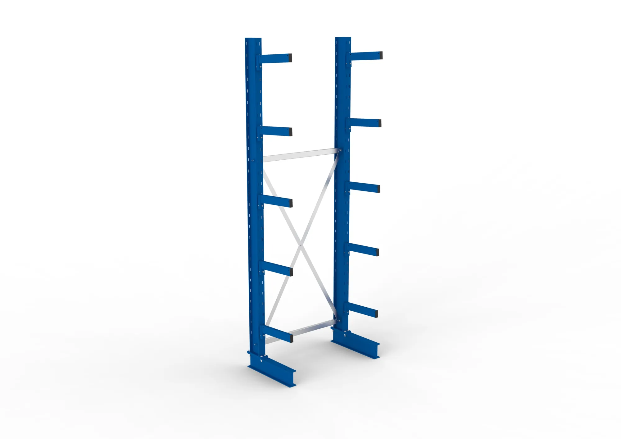 META MULTISTRONG M, Kragarmregal, Grundregal, 3000 x 1000 x 400 mm, Armlast 535 kg, einseitig, 5+1 Ebenen – Ansicht von oben