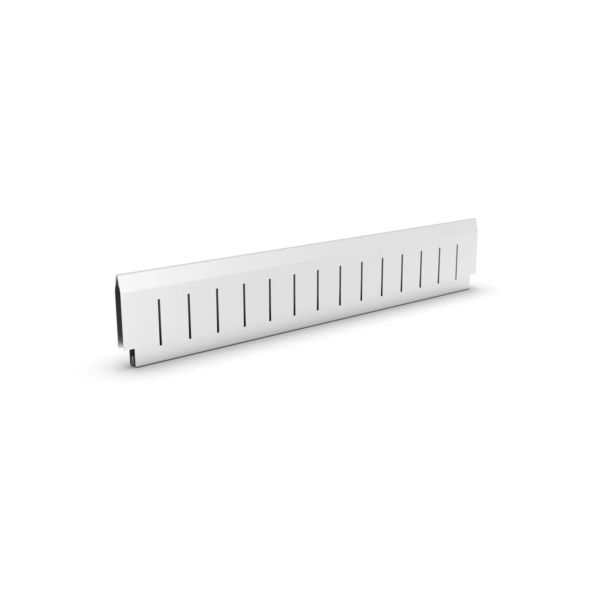 META CLIP, Schubladen-Tiefenteiler, 100 x 500 mm, verzinkt – Ansicht in Blickhöhe