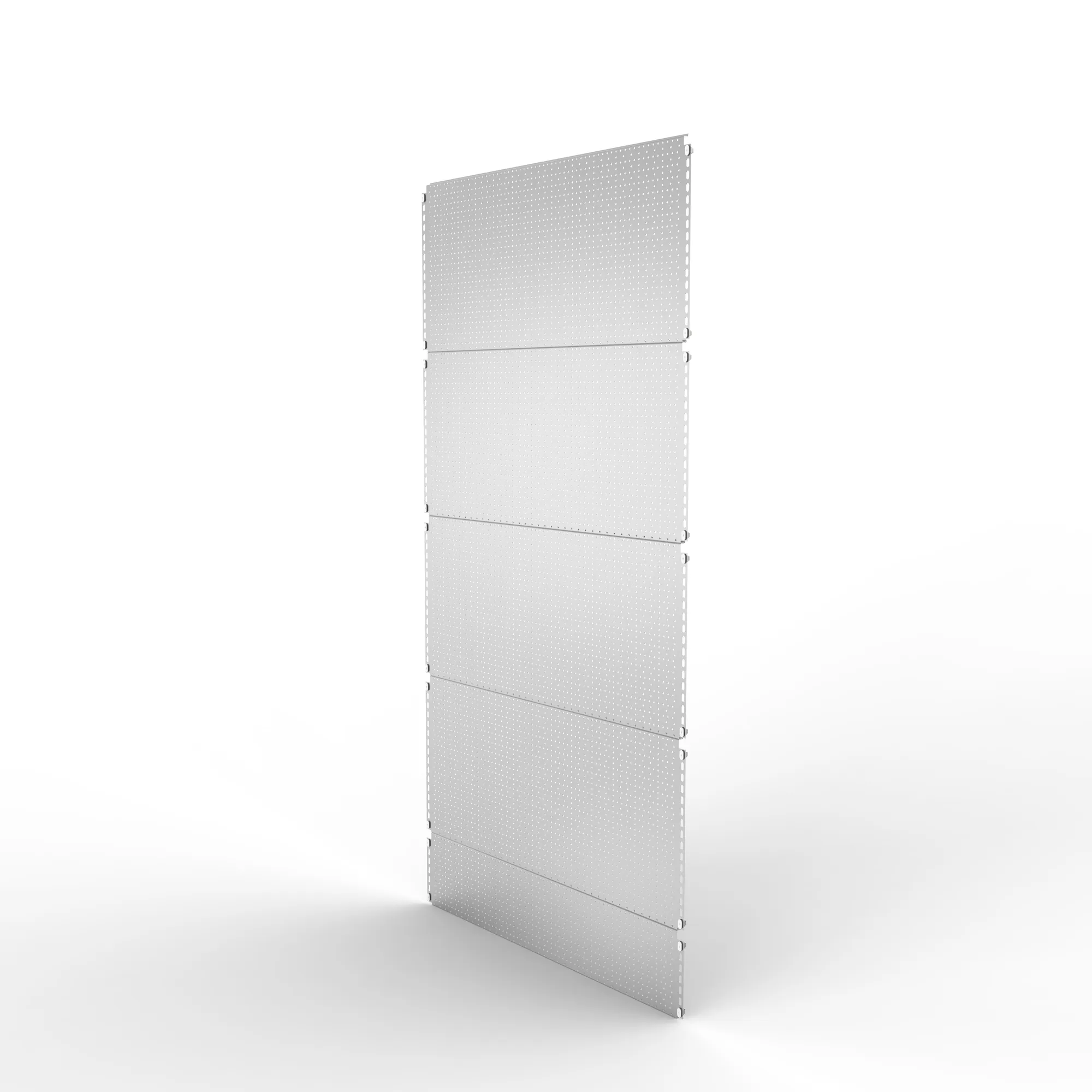 META CLIP, Euroloch-Rückwand, 2000 x 1000 mm, verzinkt – Ansicht in Blickhöhe