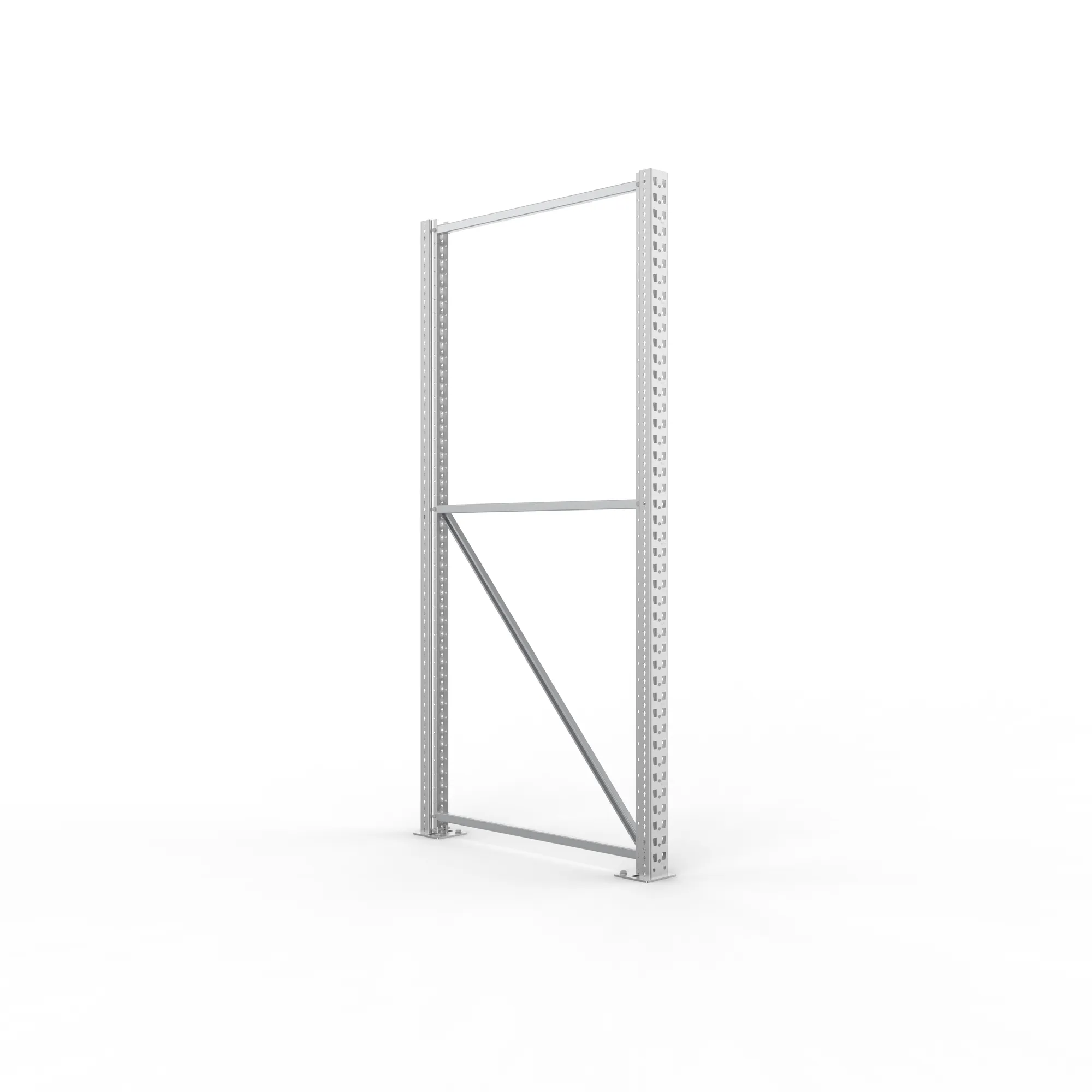 META MULTIPAL, Ständerrahmen, 2200 x 1100 mm, 85/20, verzinkt – Ansicht in Blickhöhe