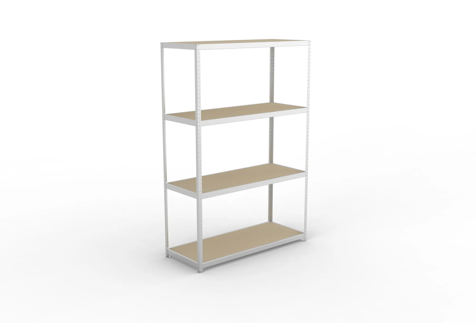 META SPEED-RACK, Weitspannregal, 2970 x 2000 x 800 mm, Fachlast 500 kg, Spanplattenböden, 4 Ebenen – Ansicht von oben