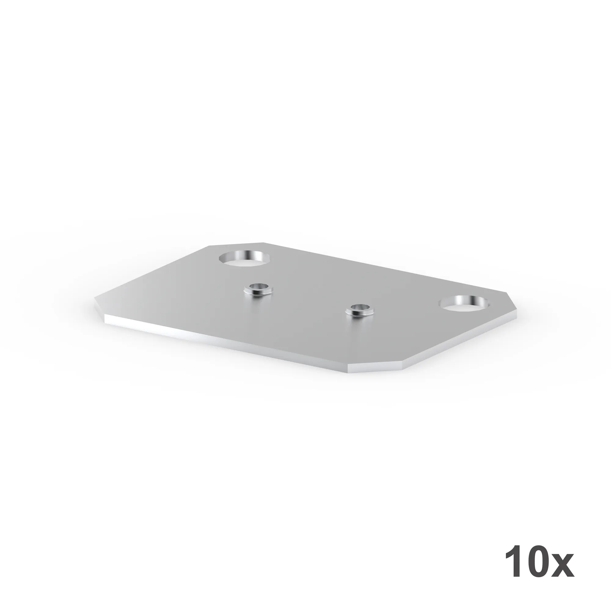 META CLIP, Unterlegplatte Einfachregal 2 mm, verzinkt, 10 Stück – Rückansicht
