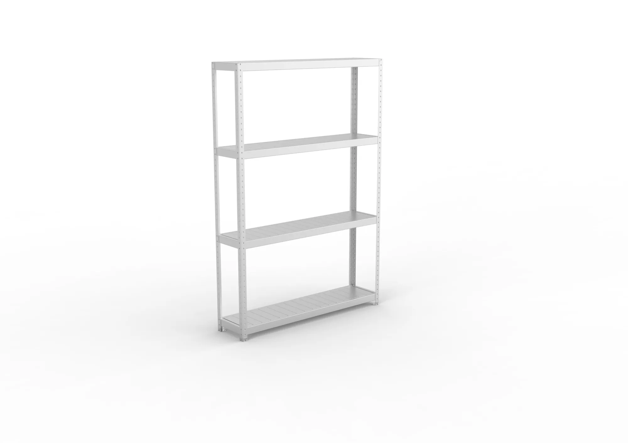 META SPEED-RACK, Weitspannregal, 2470 x 1700 x 400 mm, Fachlast 500 kg, Stahlpaneelböden, 4 Ebenen – Ansicht von oben