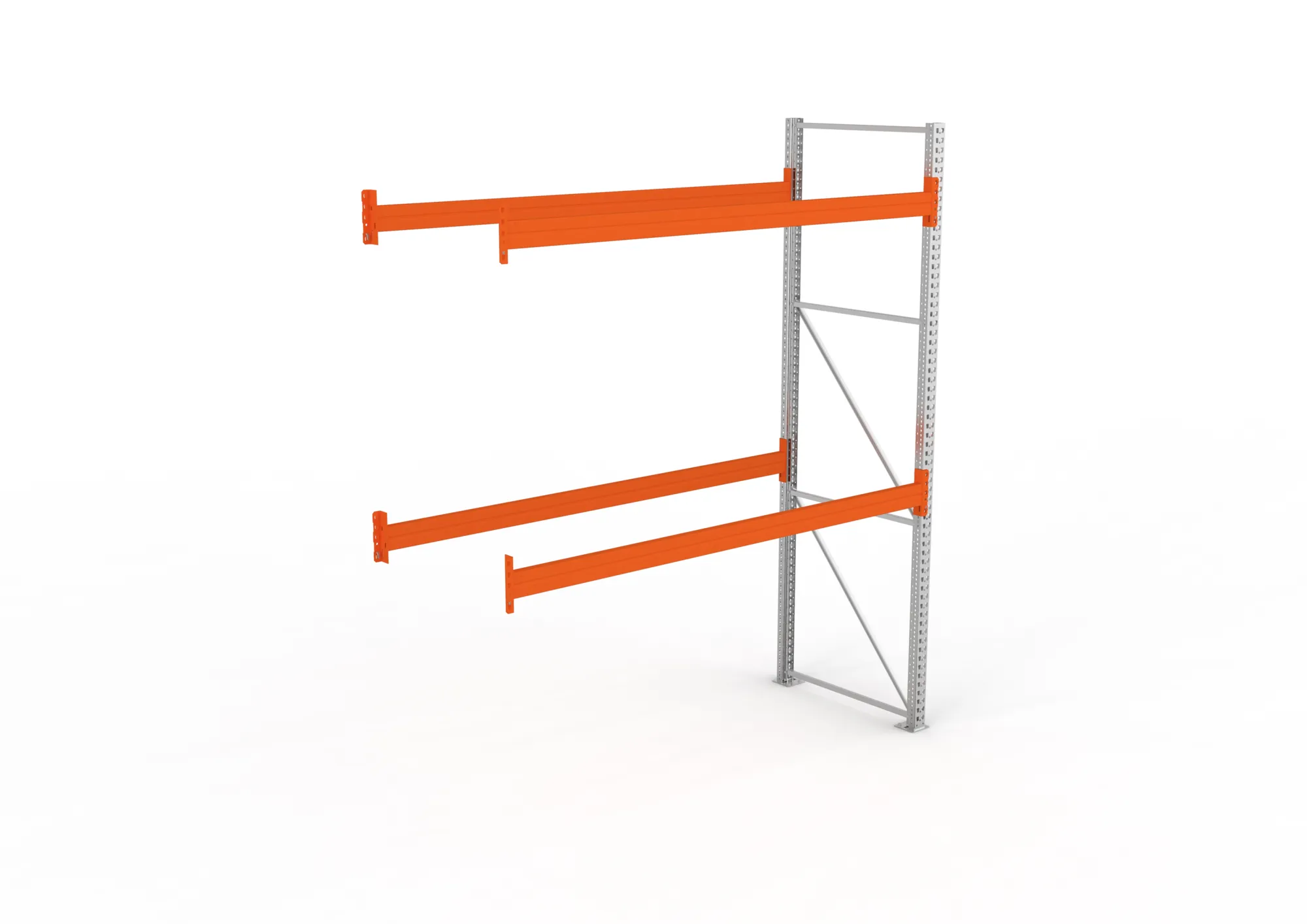 META MULTIPAL, Palettenregal, Anbauregal, 3300 x 2700 x 1100 mm, Fachlast 980 kg, 3 Ebenen, 9 Paletten, verzinkt – Ansicht von oben