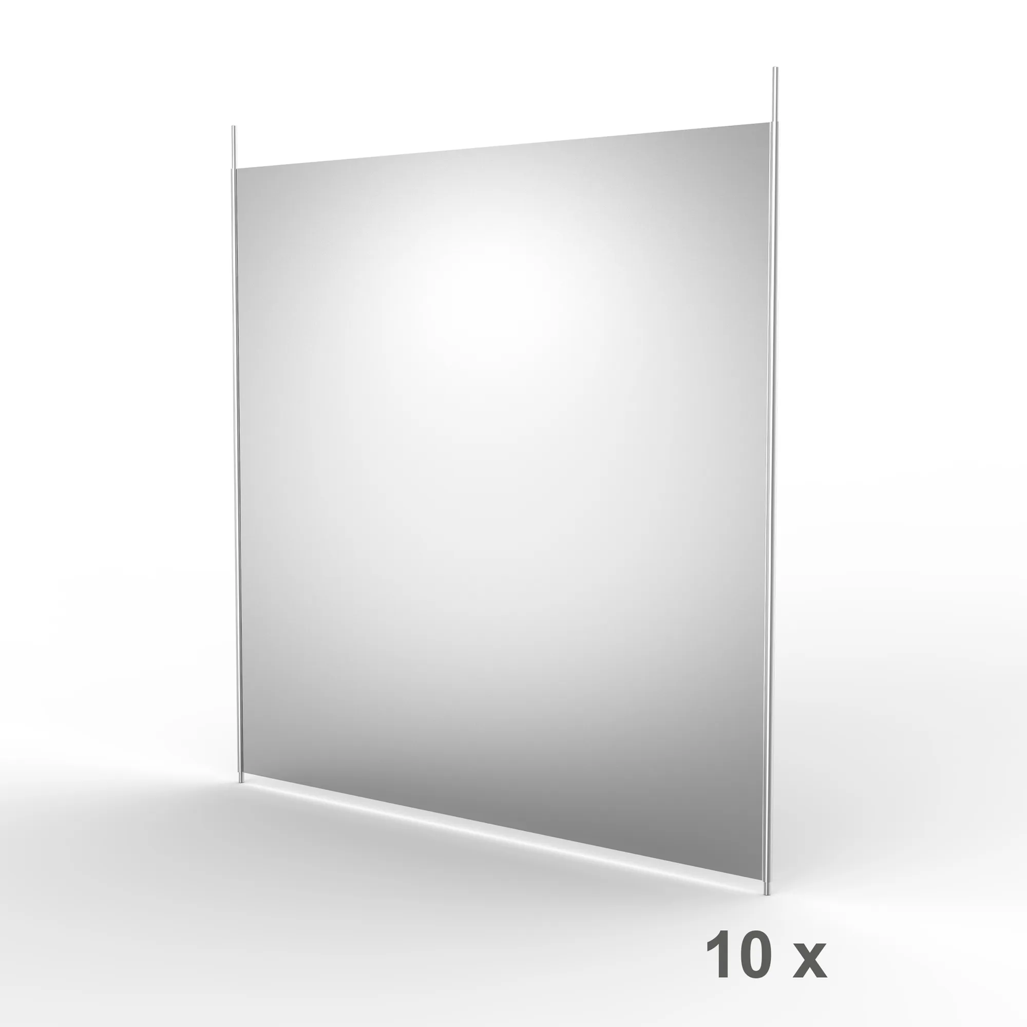 META CLIP, Fachteiler durchgehend, 600 x 600 mm, verzinkt, 10 Stück – Ansicht in Blickhöhe