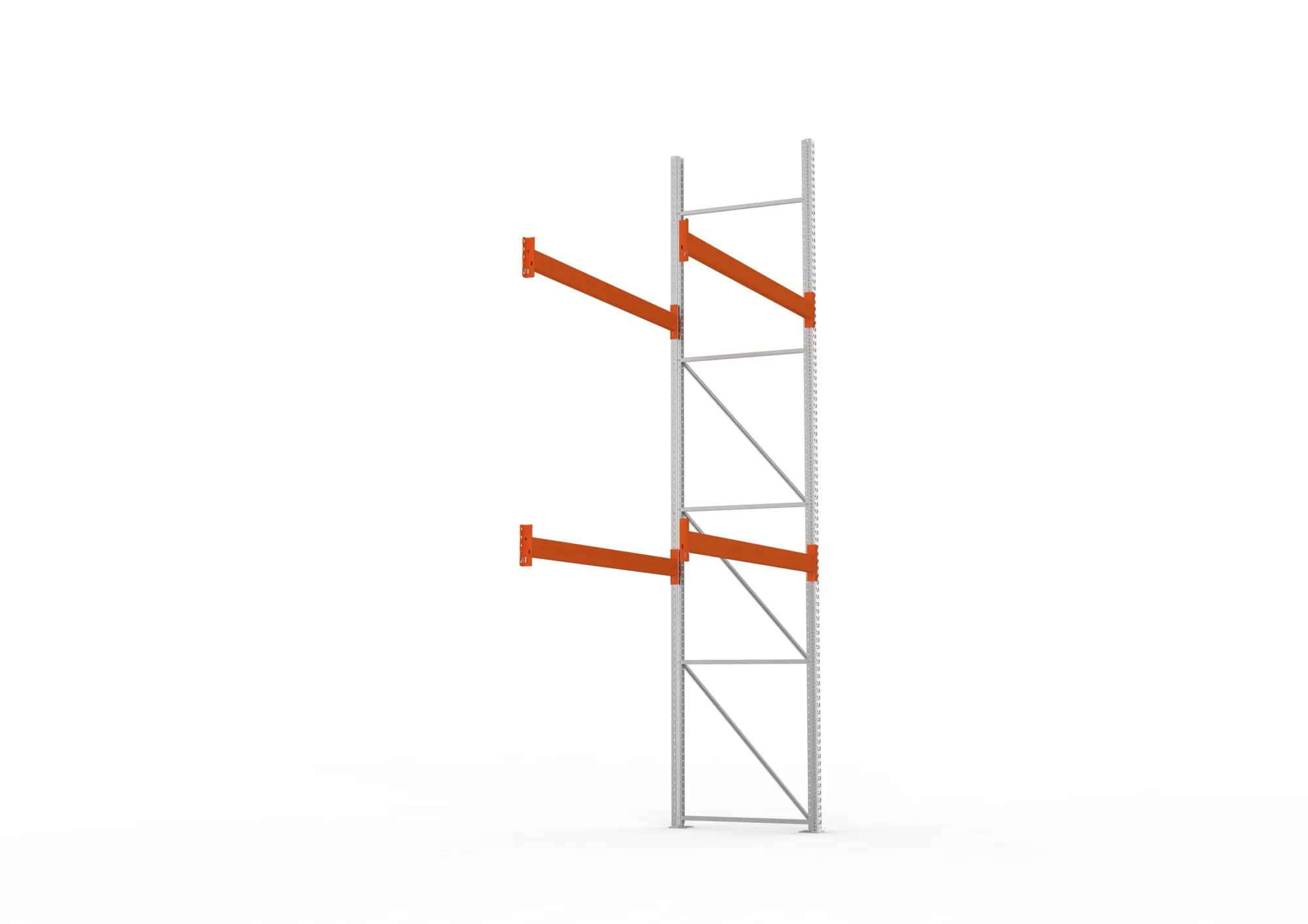 META MULTIPAL, Gefahrstoffregal KTC, Anbauregal, 4900 x 2225 x 1100 mm, Fachlast 2800 kg, 3 Ebenen – Seitenansicht