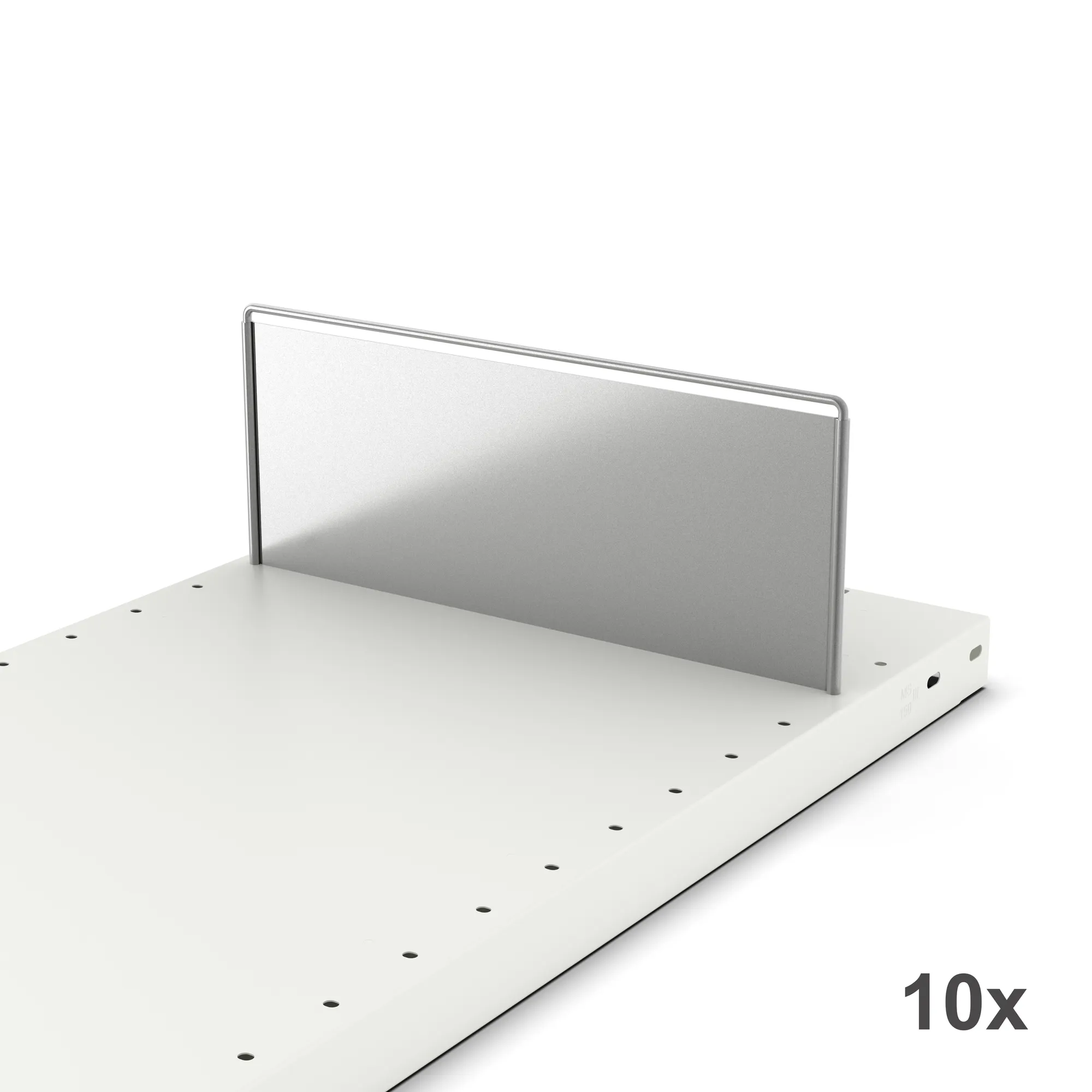 META CLIP, Fachteiler freistehend, 150 x 400 mm, verzinkt, 10 Stück – im eingebauten Zustand