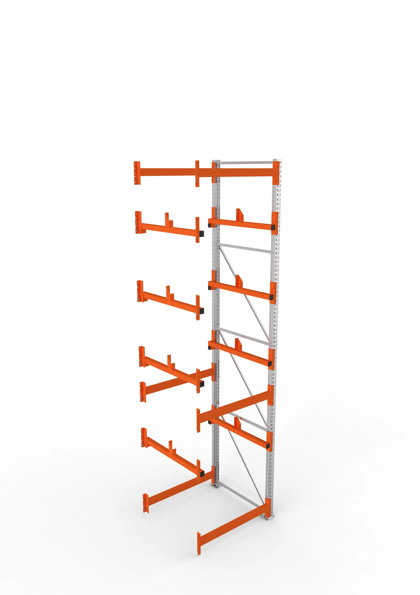 META MULTIPAL, Kabeltrommelregal, Anbauregal, 4400 x 1100 x 1100 mm, Feldlast 5500 kg, 2 Ebenen, Typ 1, verzinkt – Ansicht von oben