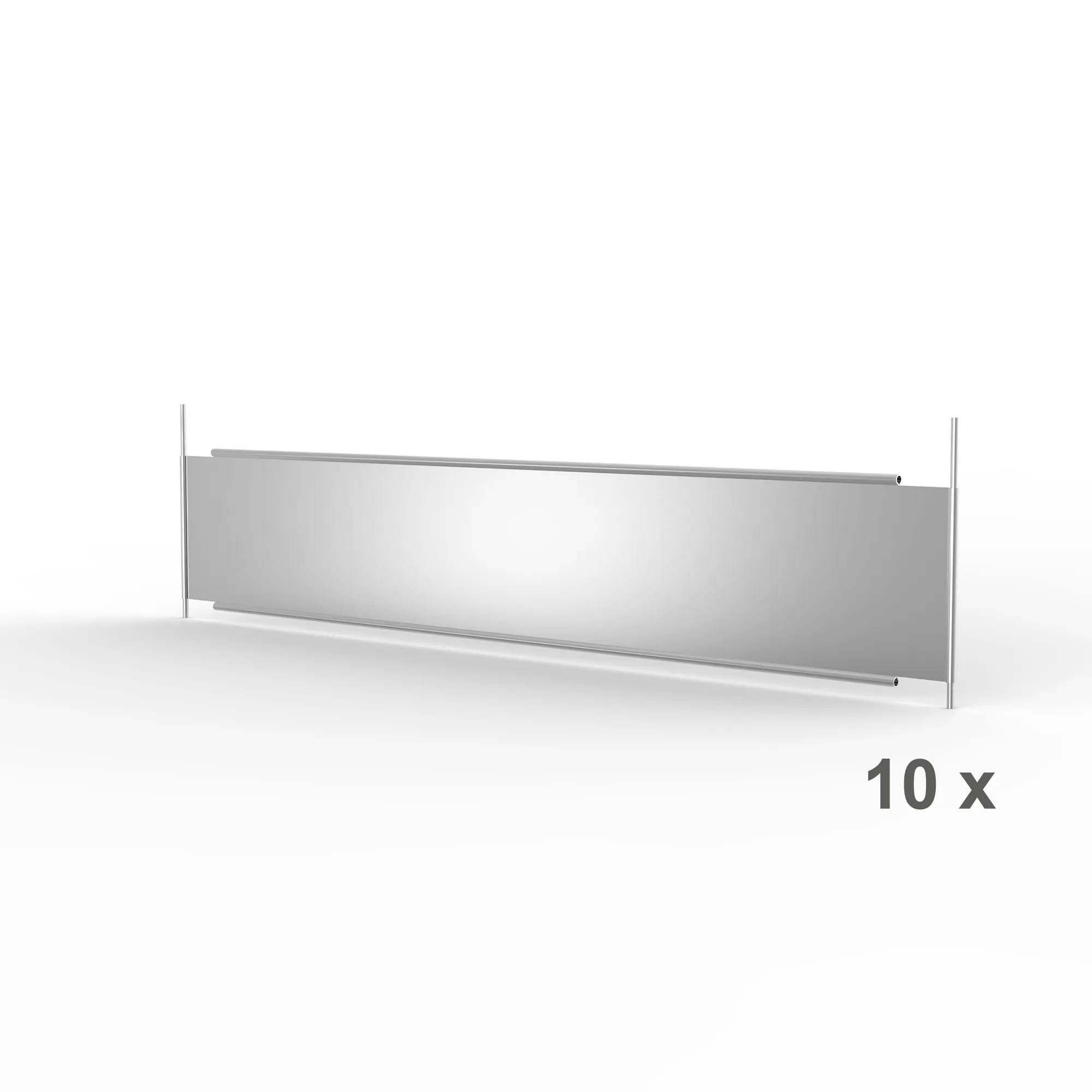 META CLIP, Fachteiler durchgehend, 200 x 800 mm, verzinkt, 10 Stück – Ansicht in Blickhöhe