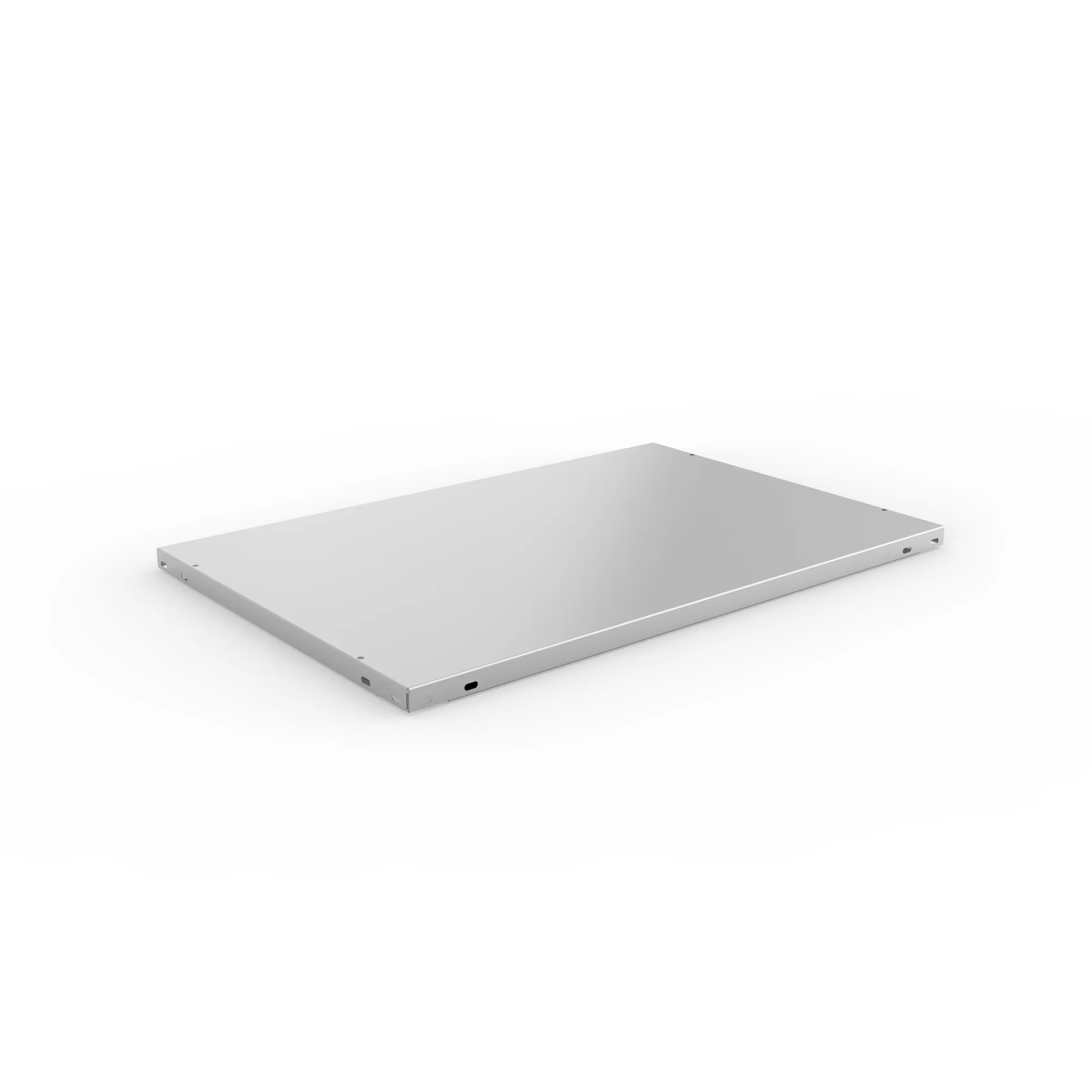META CLIP, Fachboden L80, 750 x 500 mm, verzinkt – Ansicht in Blickhöhe