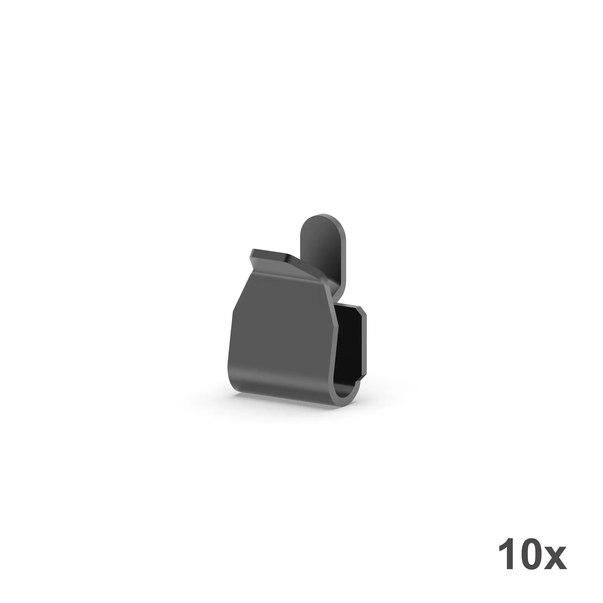 META CLIP COMPACT, Fachbodenträger für Büroregale, 25 mm, 10 Stück – Ansicht in Blickhöhe