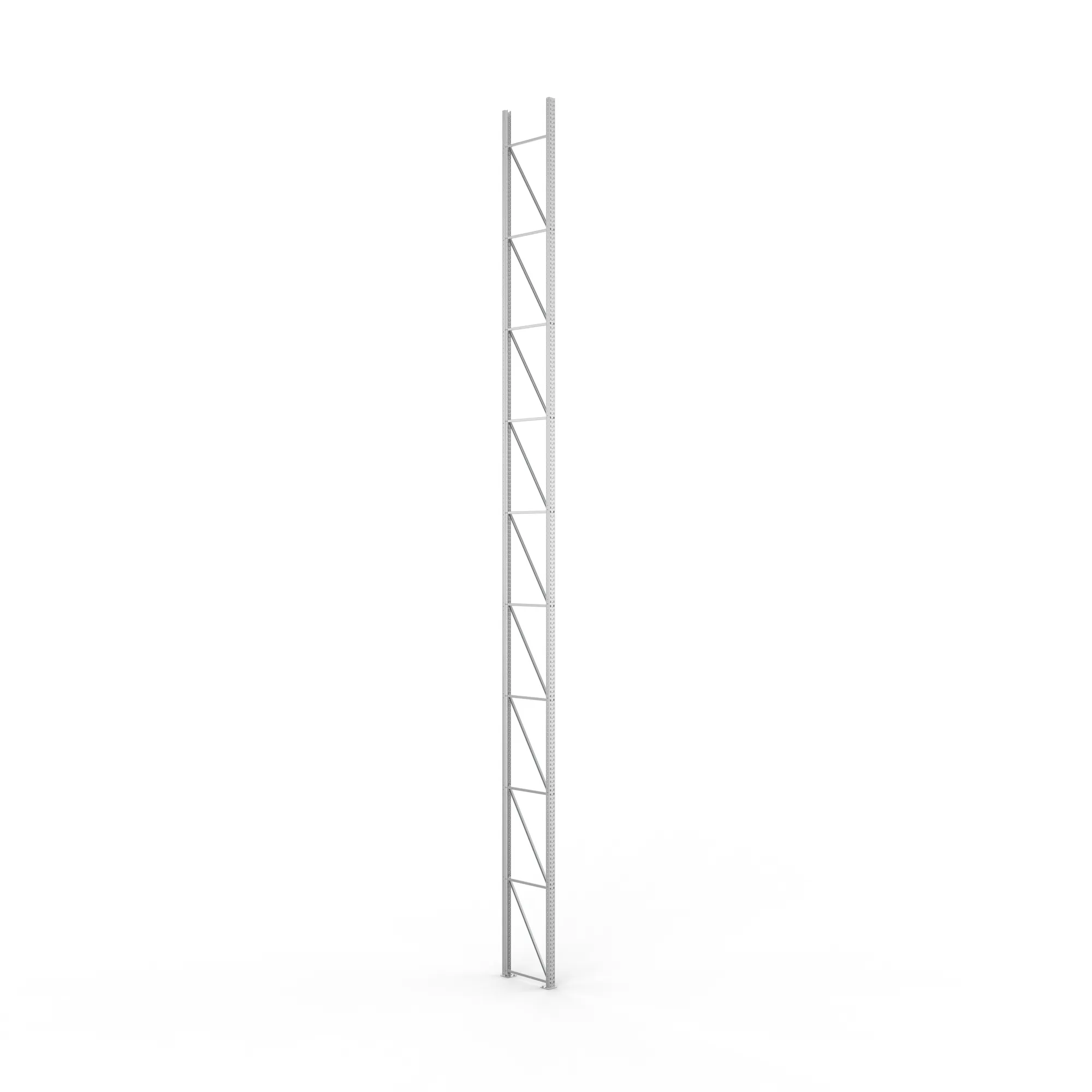 META MULTIPAL, Ständerrahmen, 10.400 x 800 mm, 100/20, verzinkt – Ansicht in Blickhöhe
